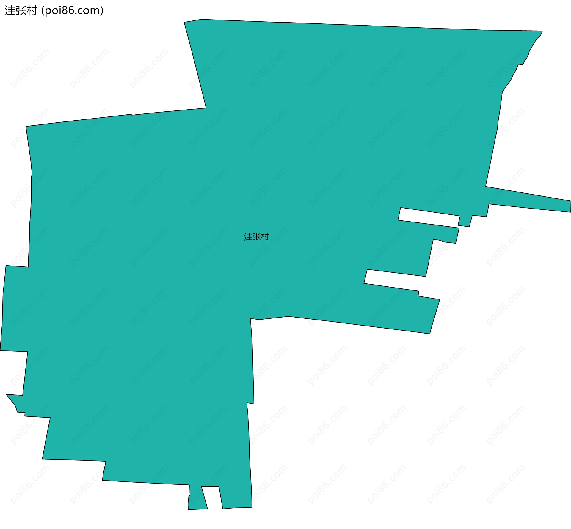 洼张村边界地图
