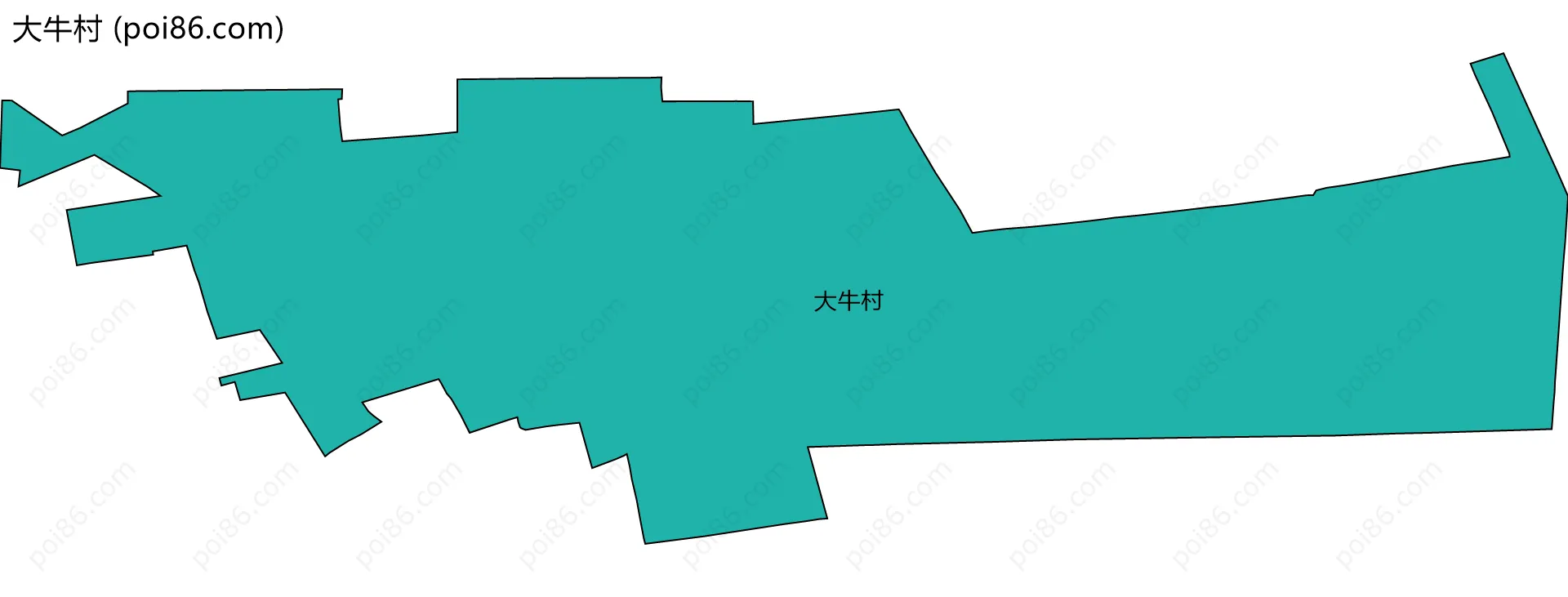 大牛村边界地图