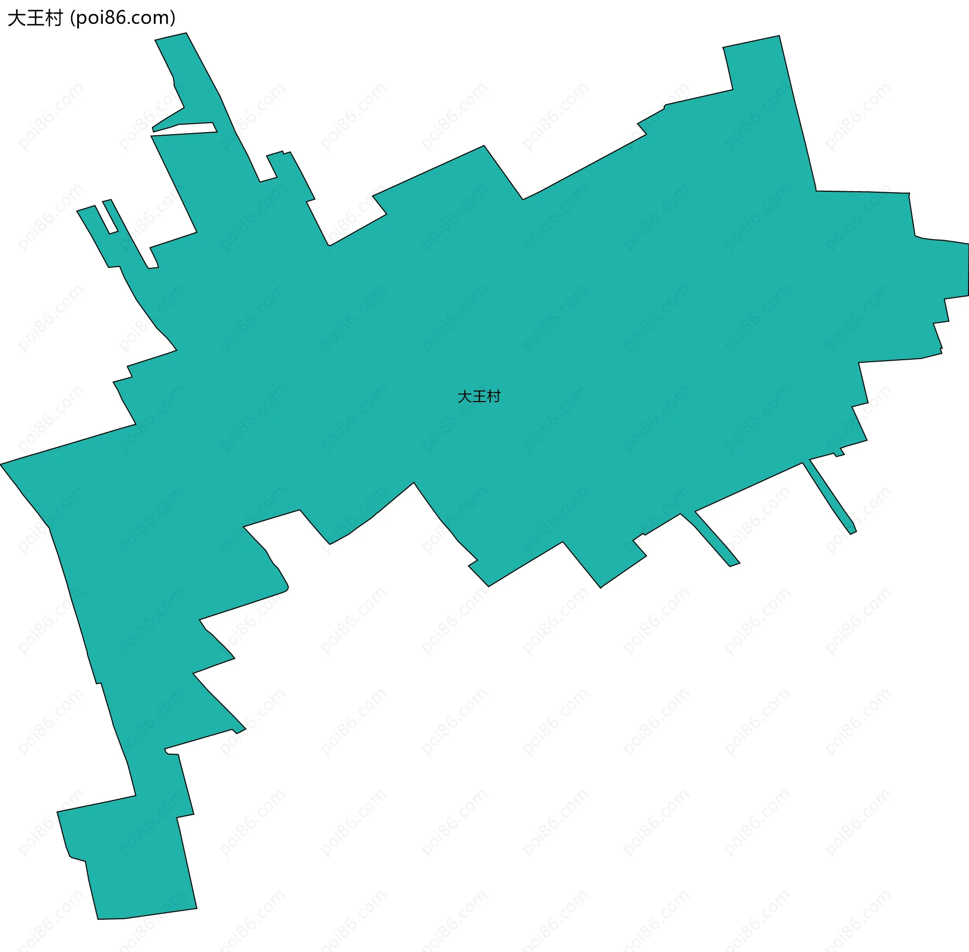 大王村边界地图
