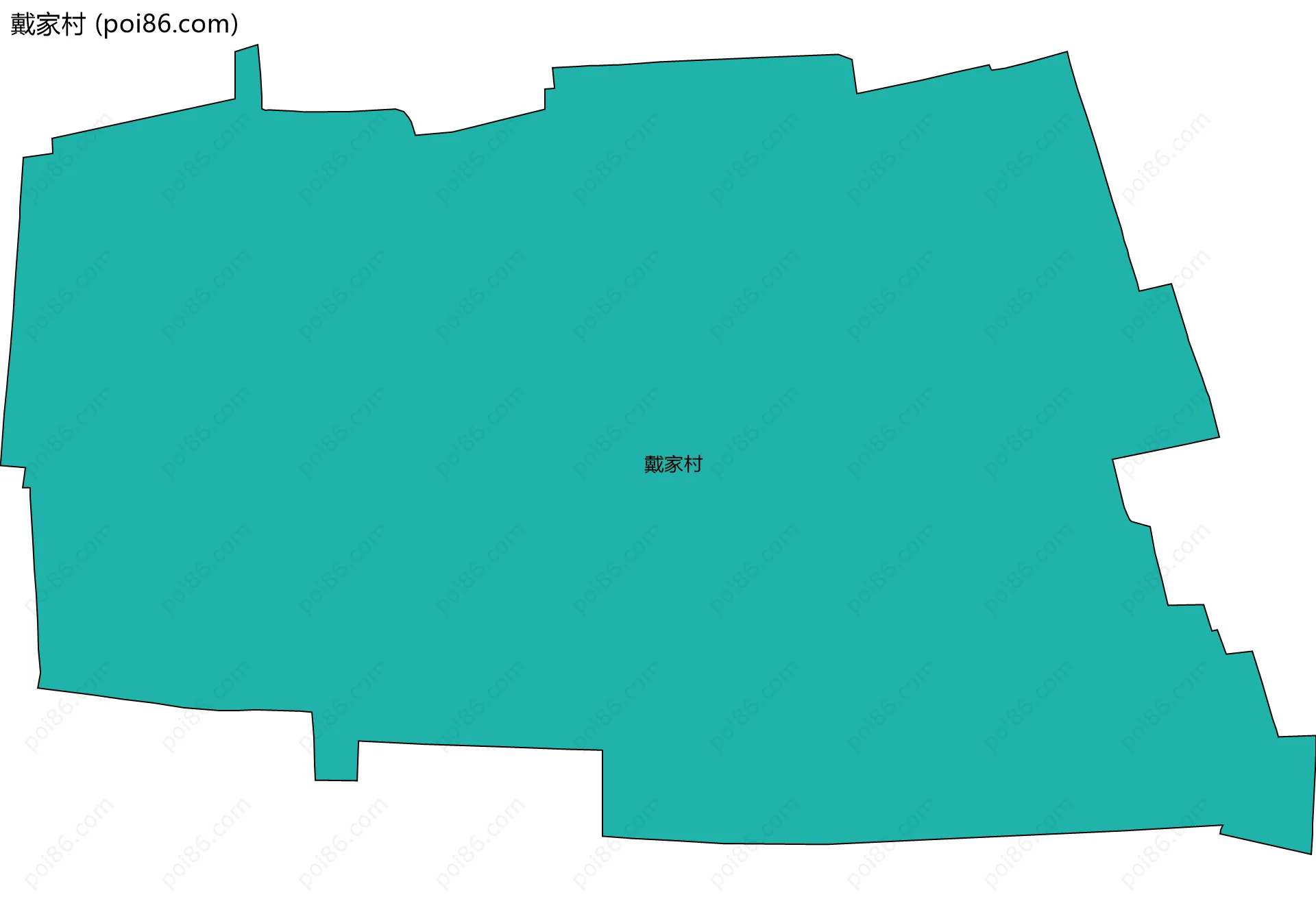 戴家村边界地图