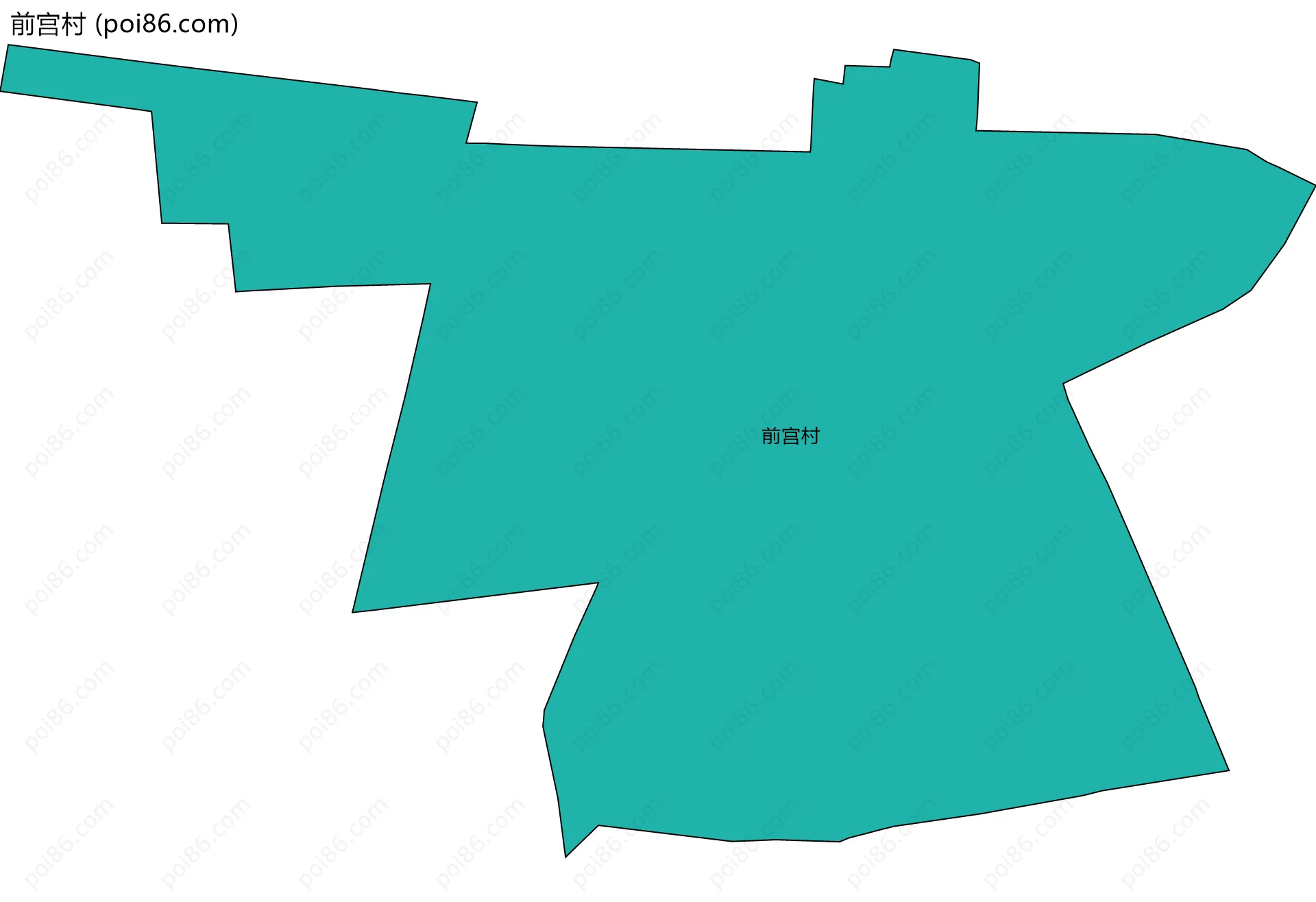 前宫村边界地图