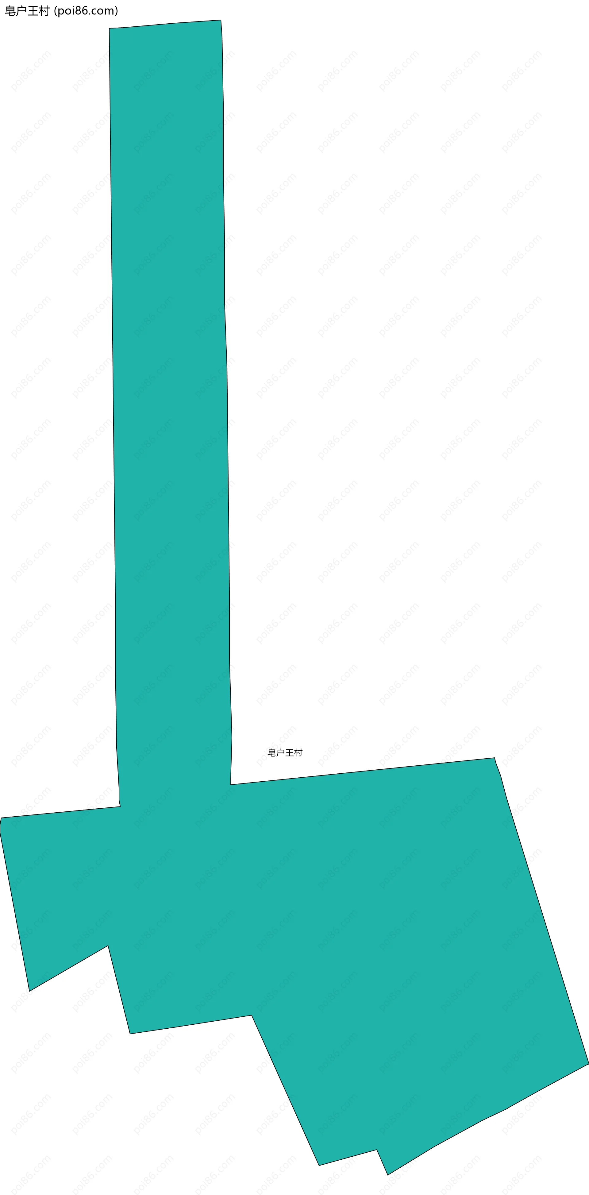 皂户王村边界地图