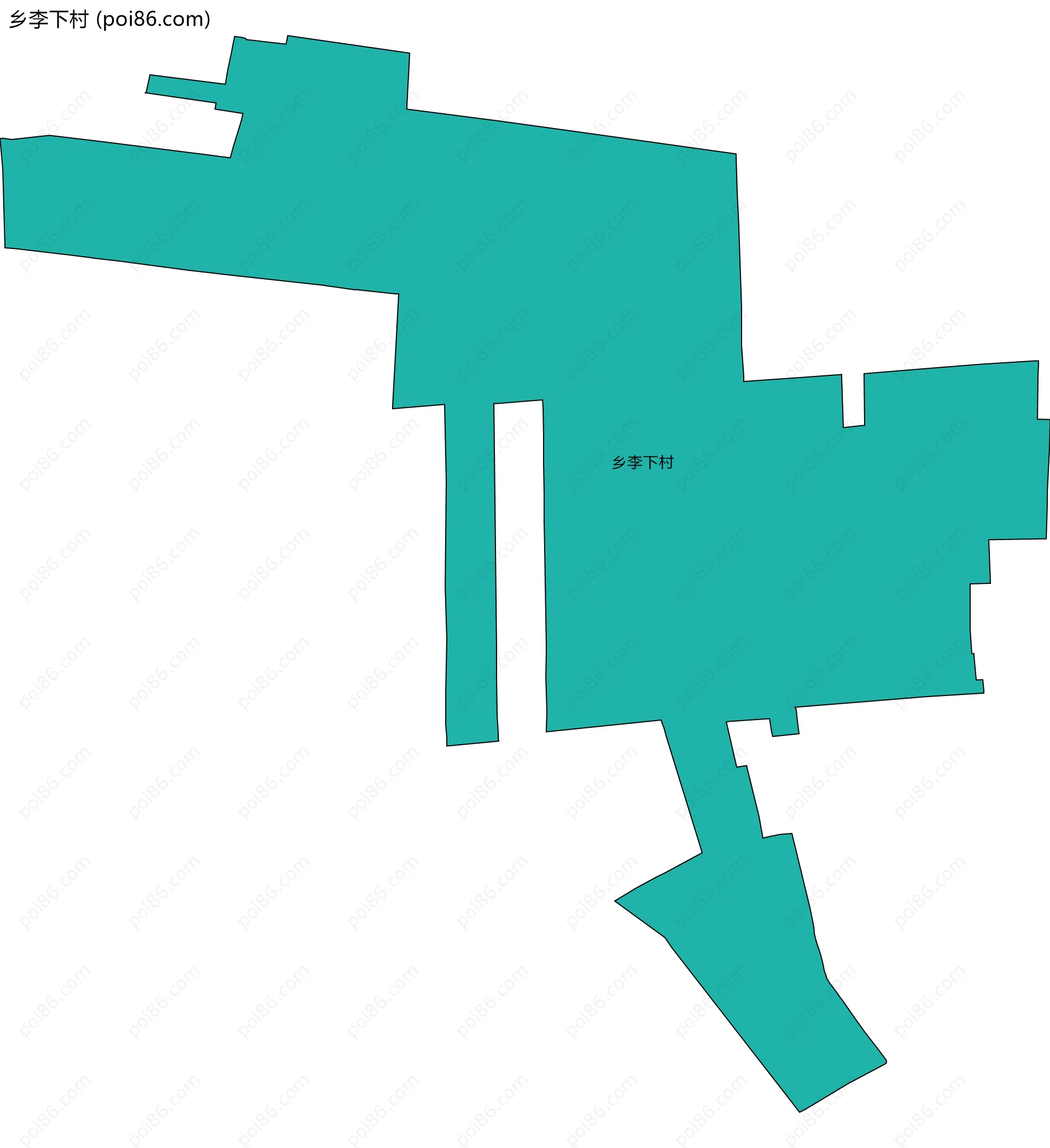 乡李下村边界地图
