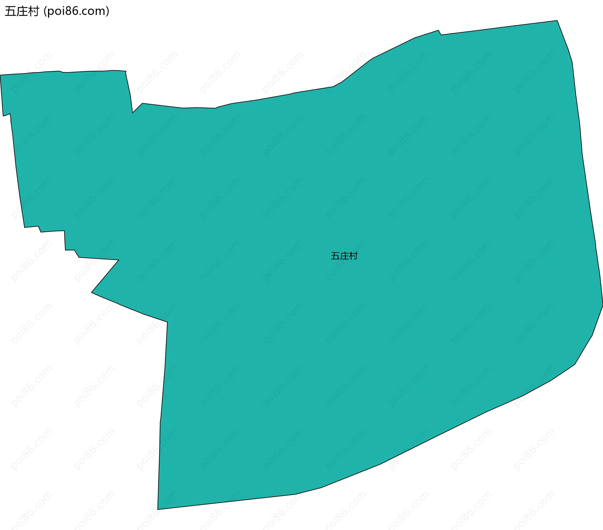 五庄村边界地图
