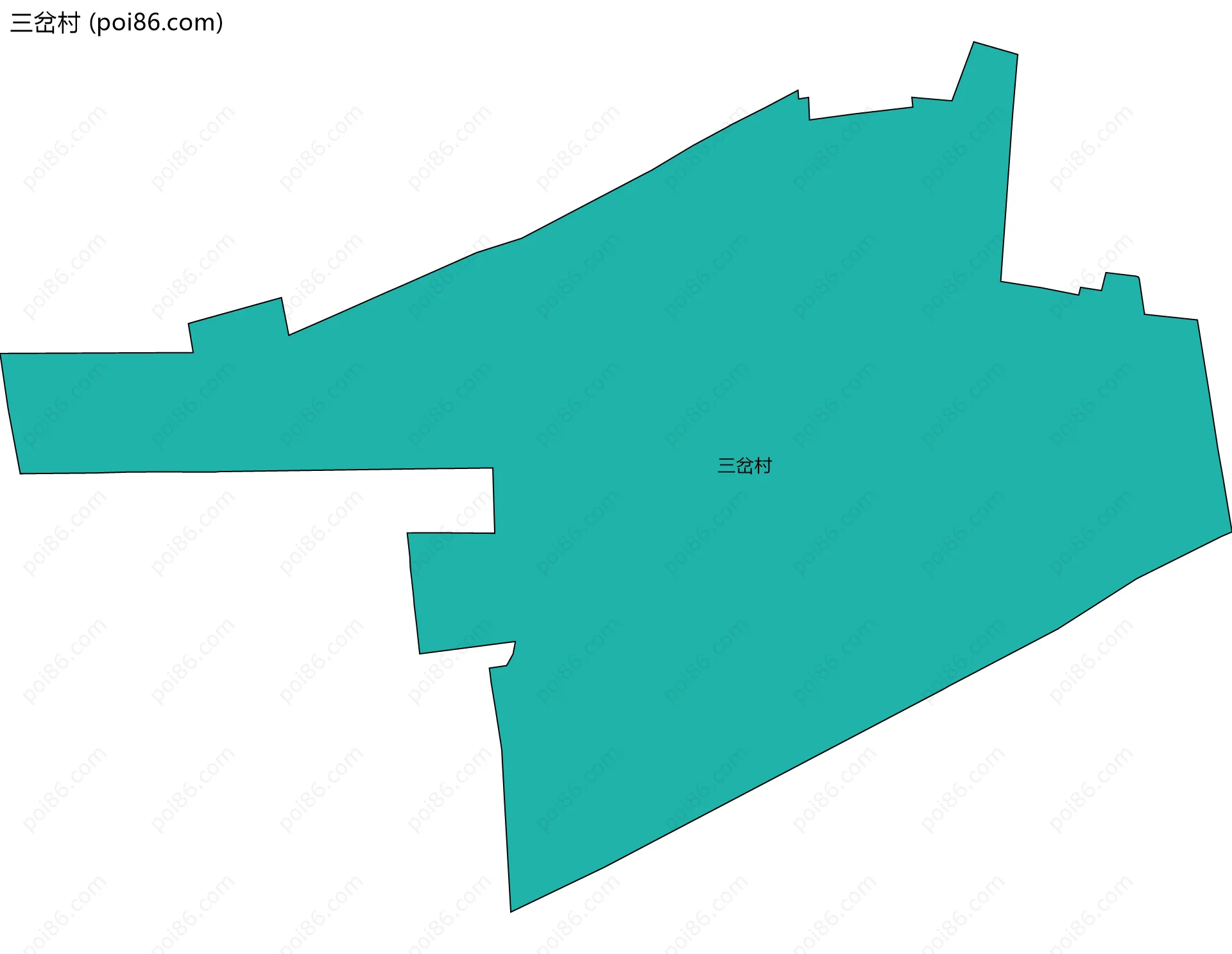 三岔村边界地图