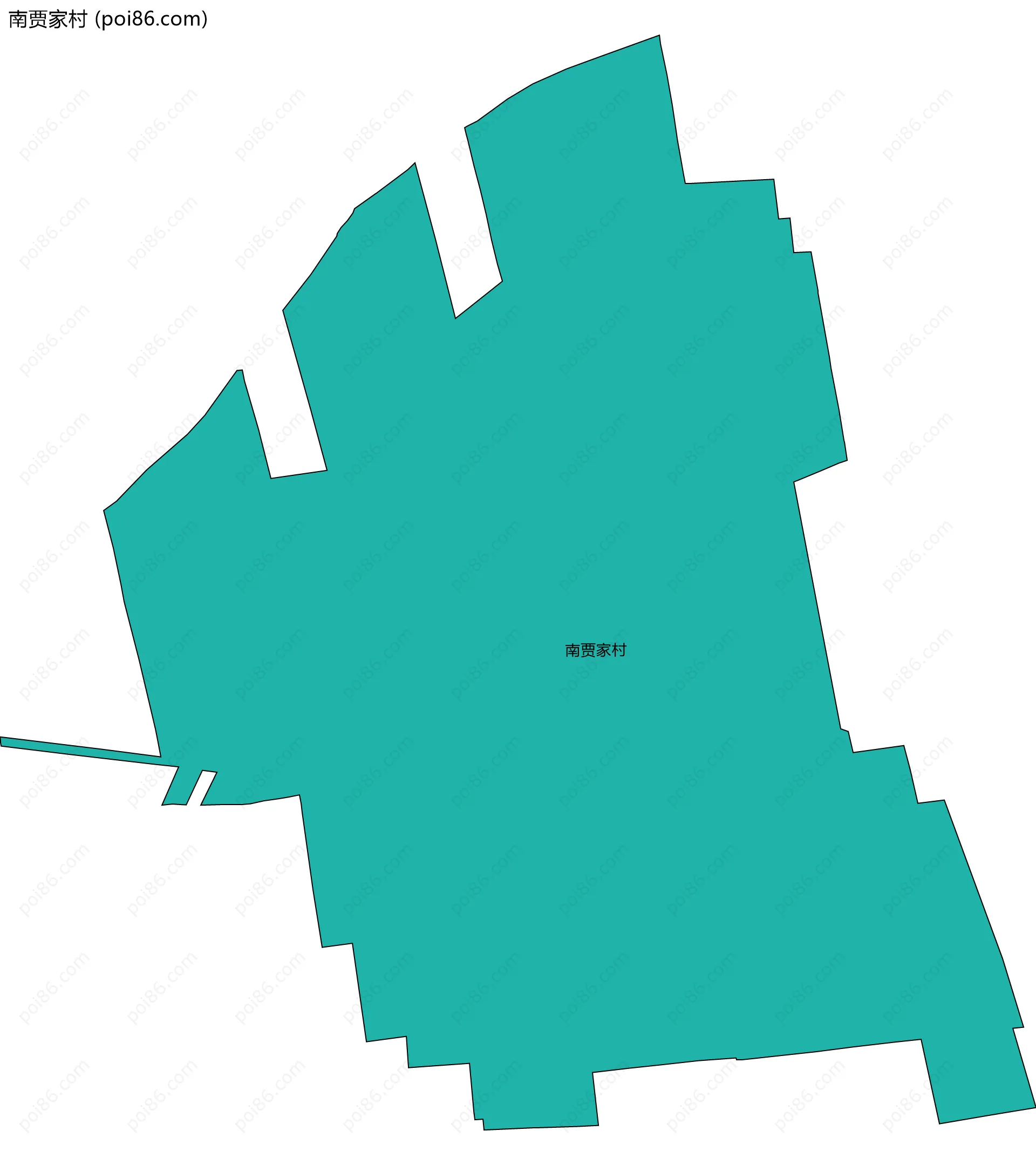 南贾家村边界地图