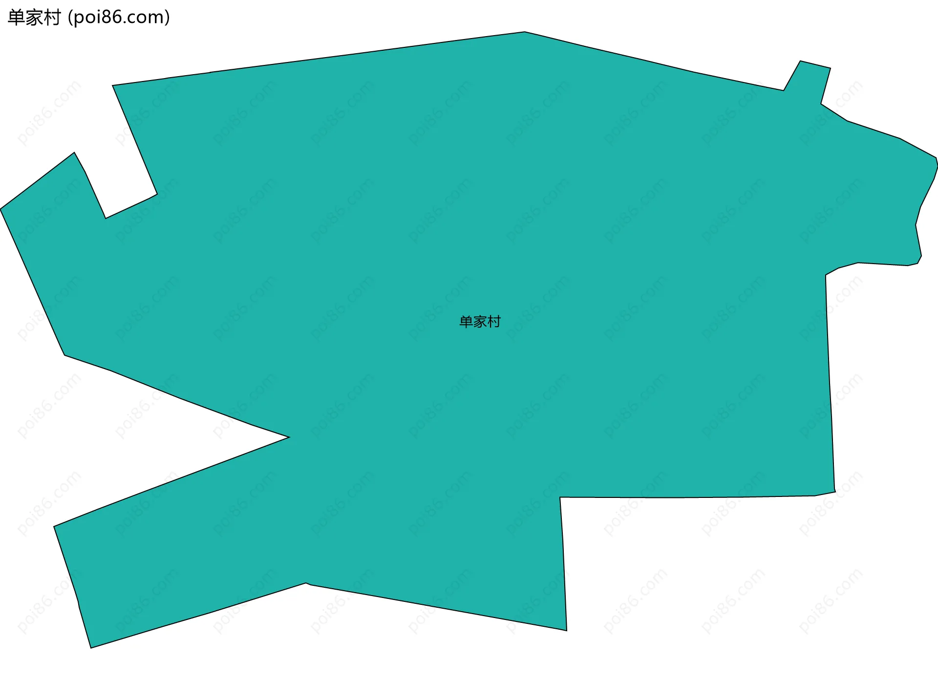 单家村边界地图