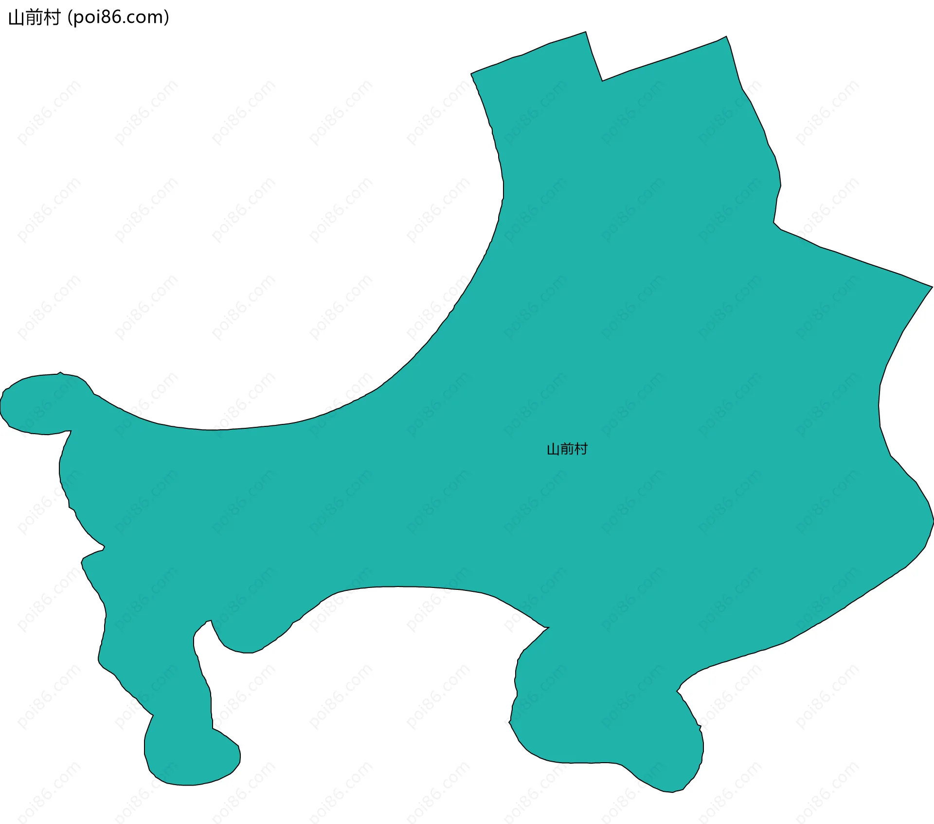 山前村边界地图