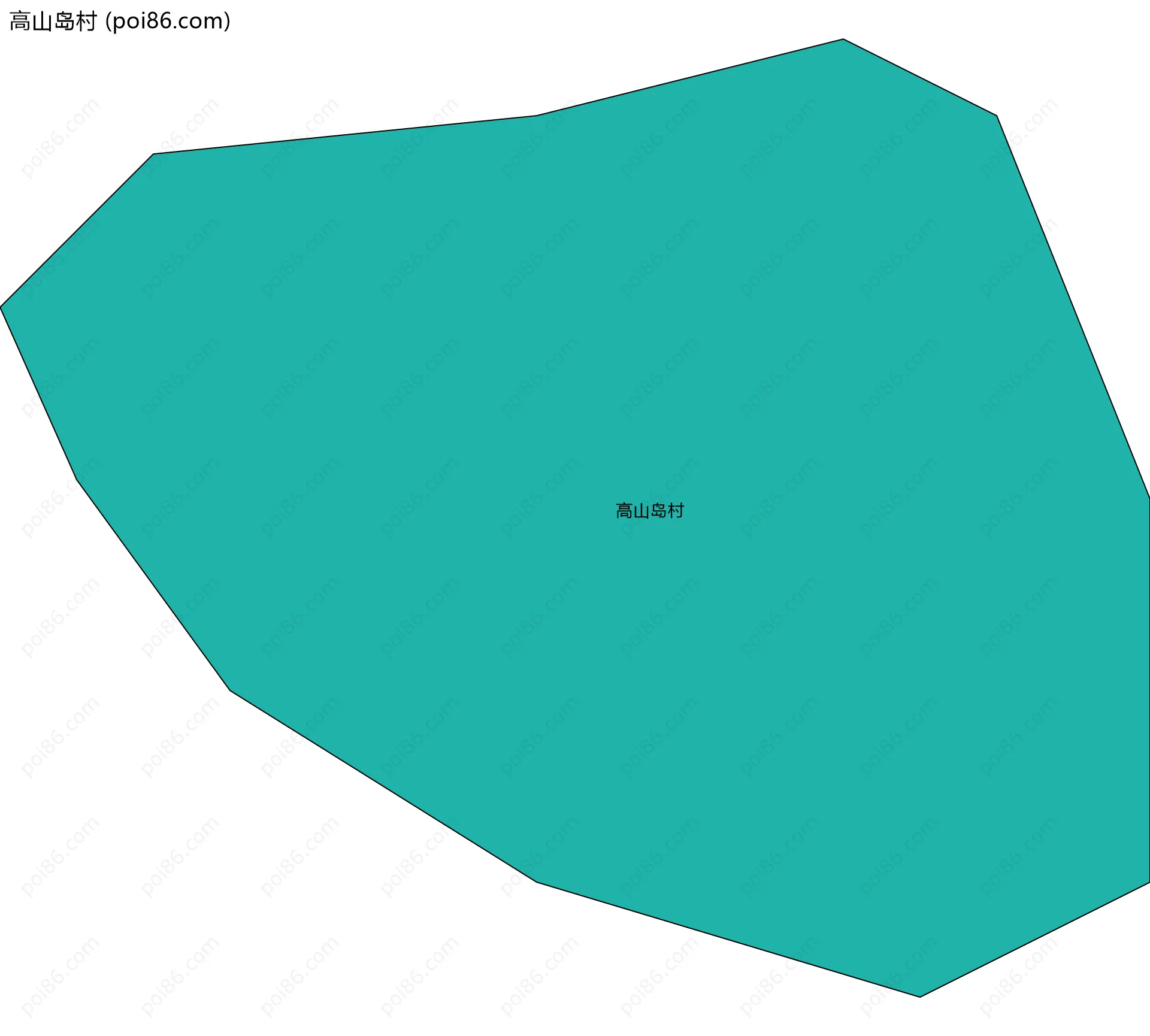 高山岛村边界地图