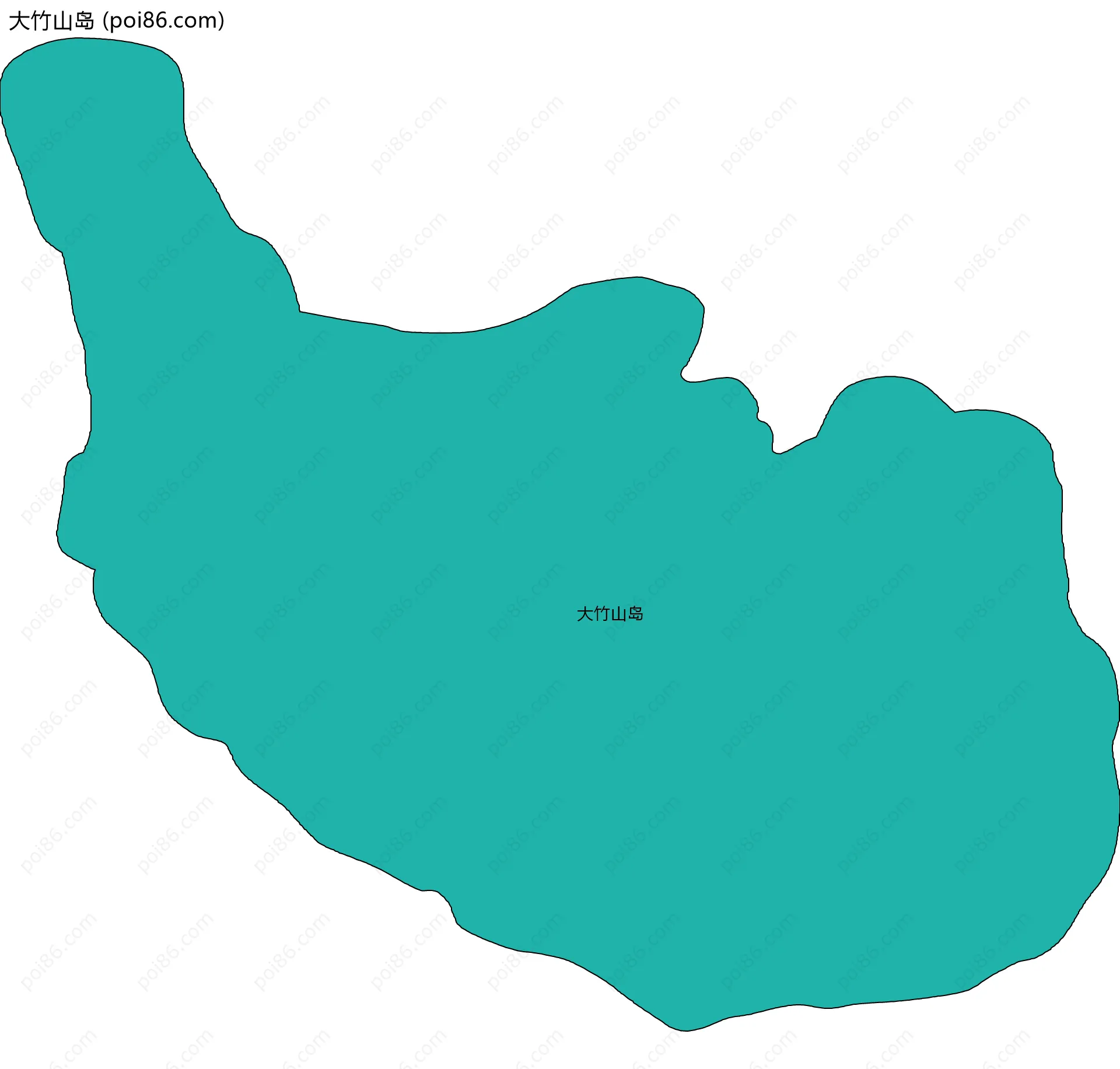大竹山岛边界地图