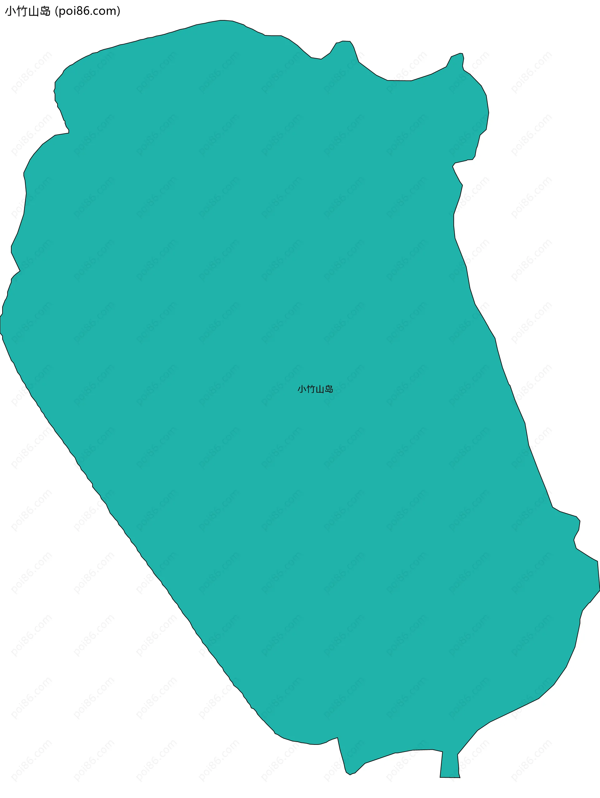 小竹山岛边界地图