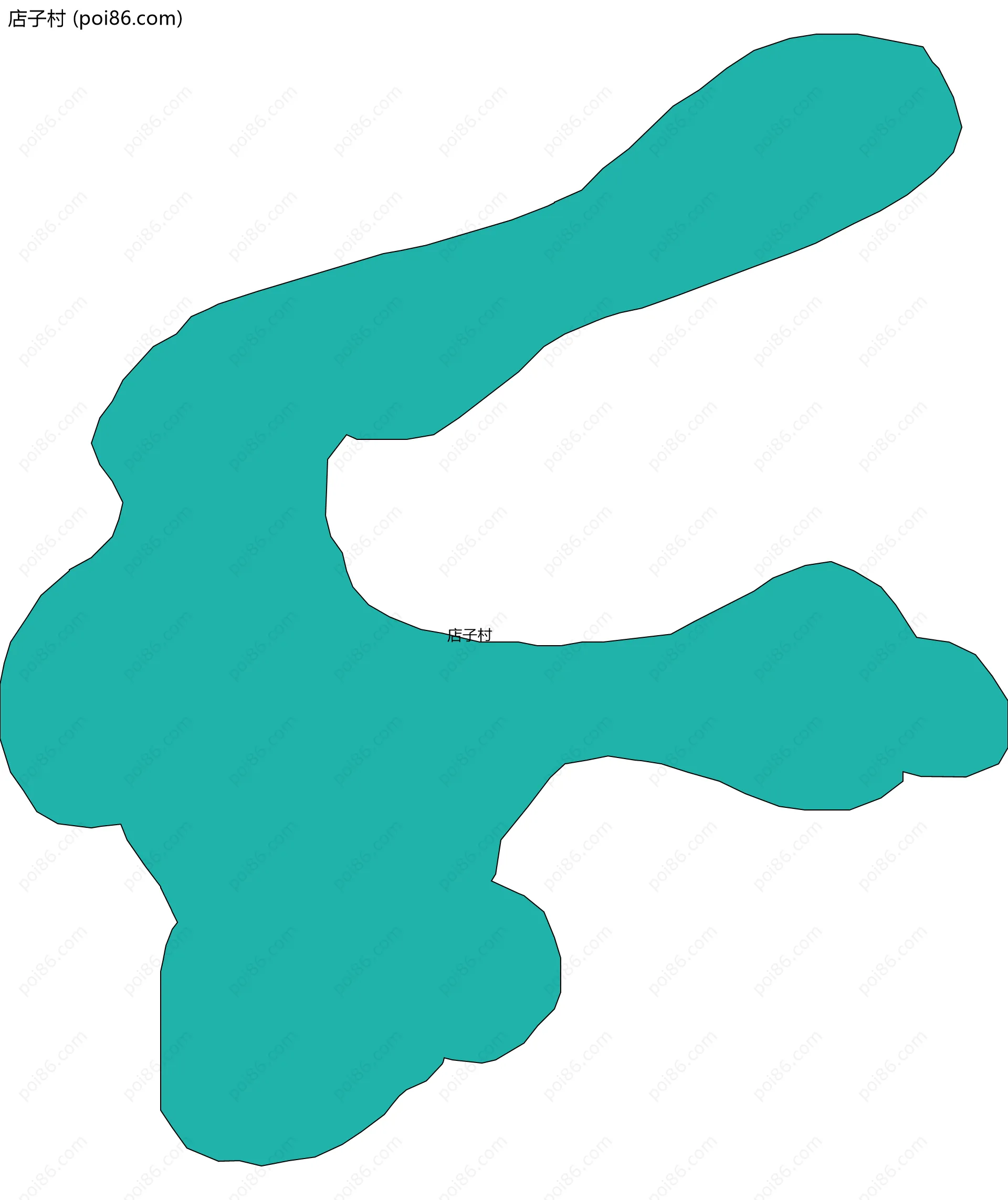 店子村边界地图