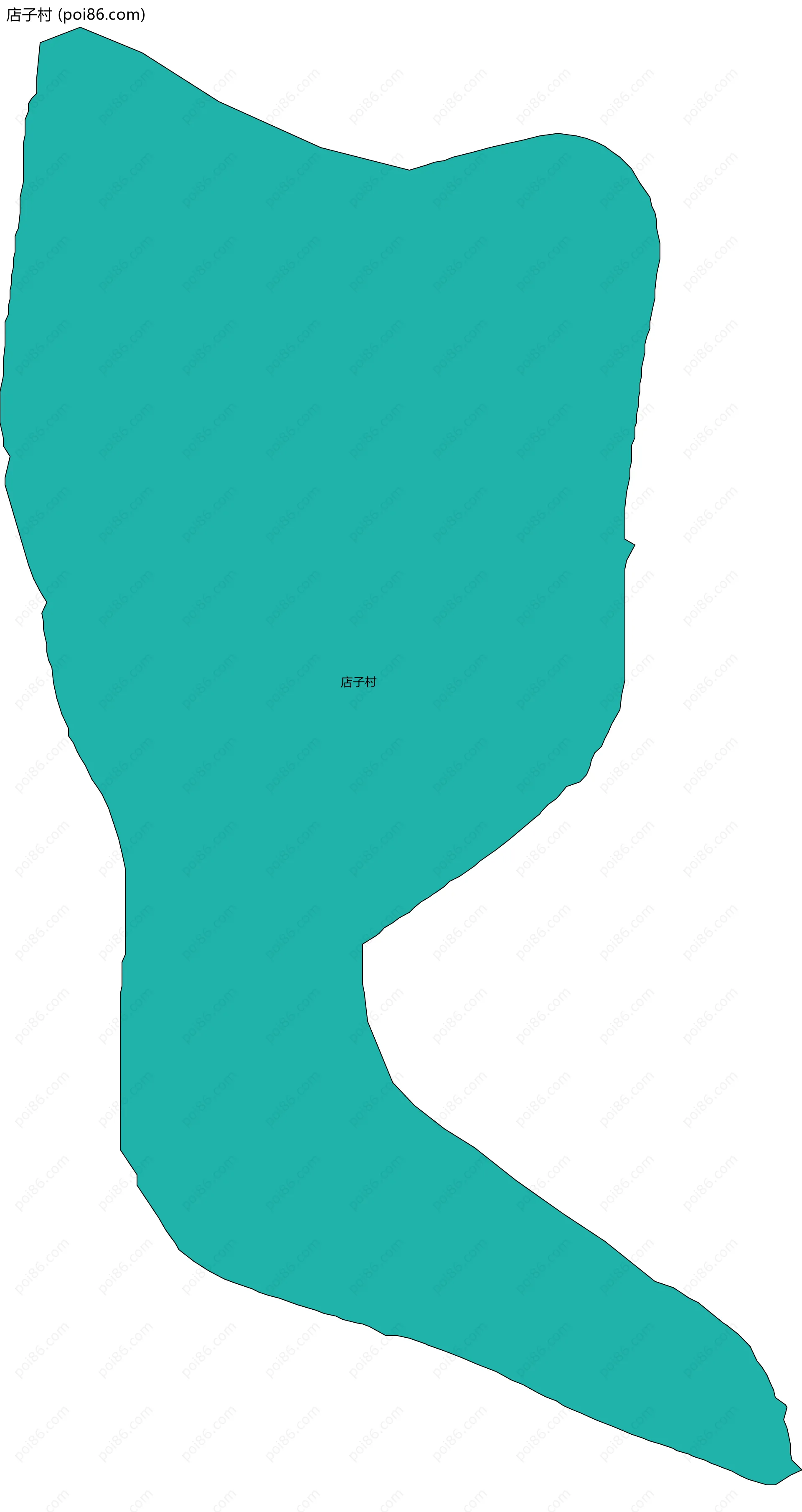 店子村边界地图