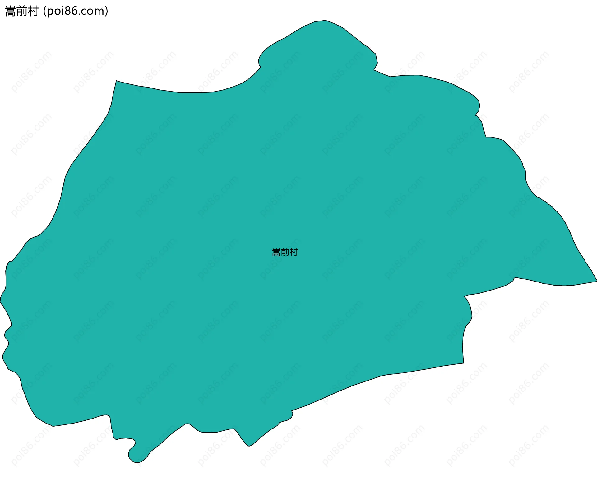 嵩前村边界地图