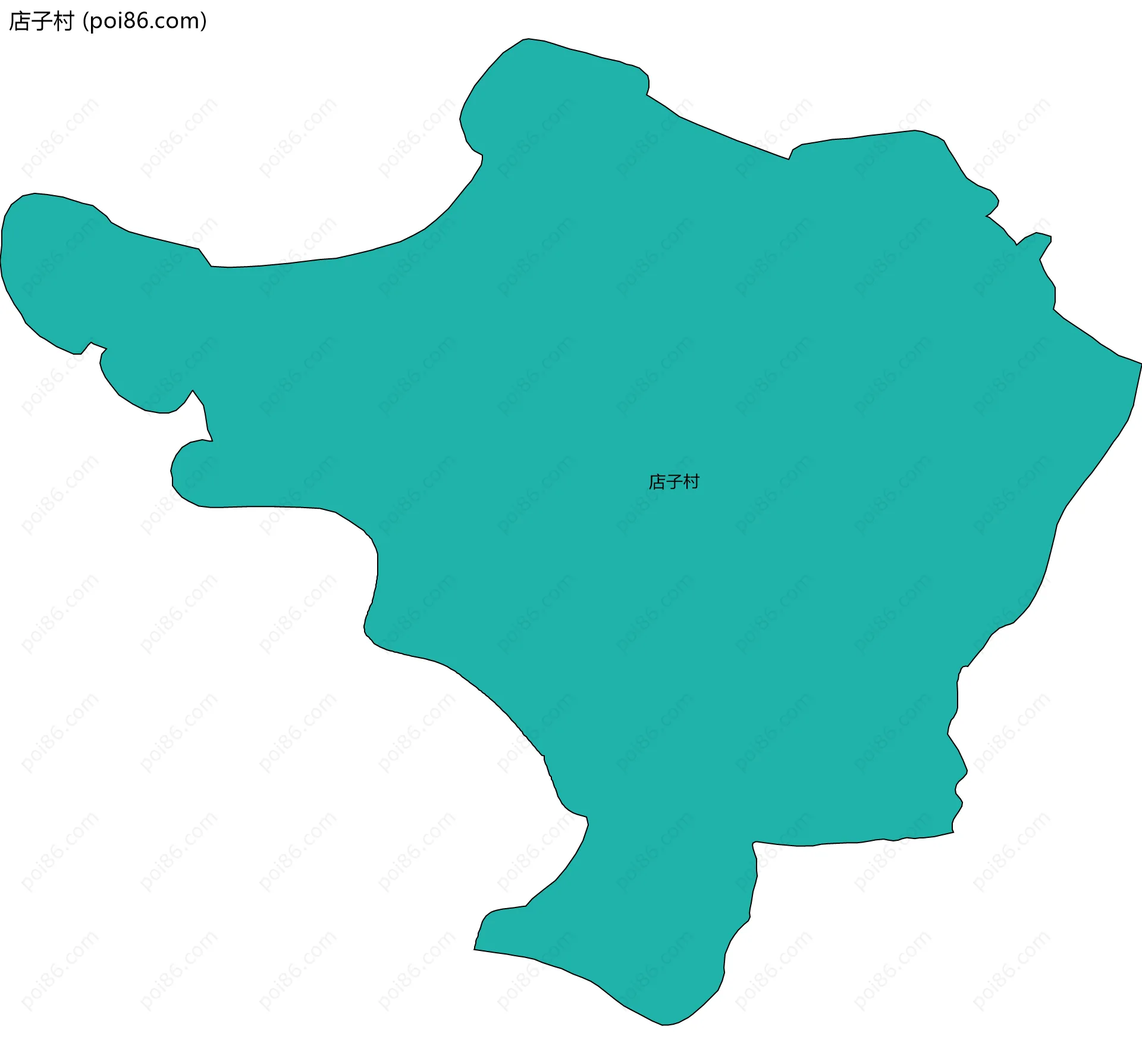 店子村边界地图