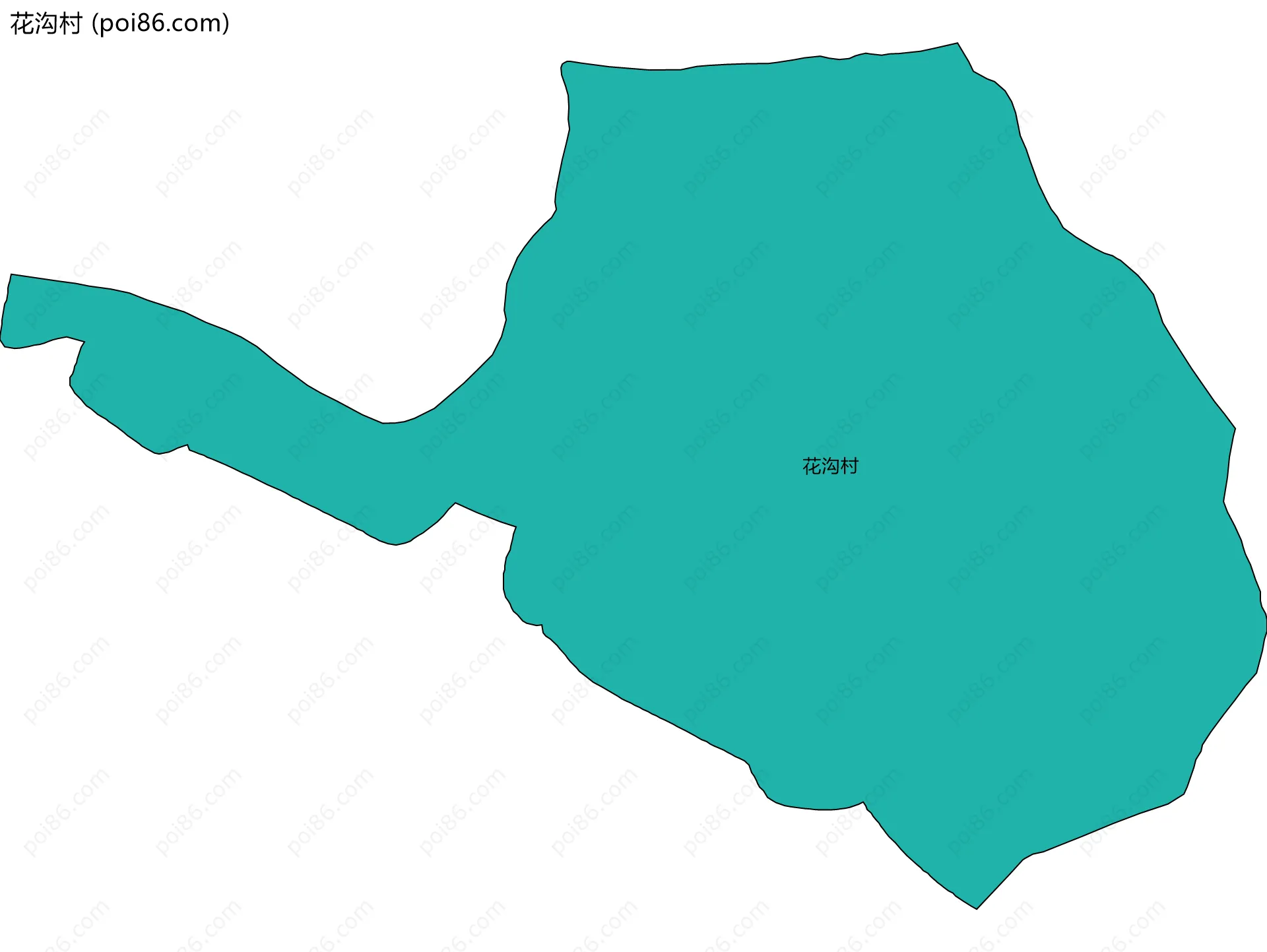 花沟村边界地图