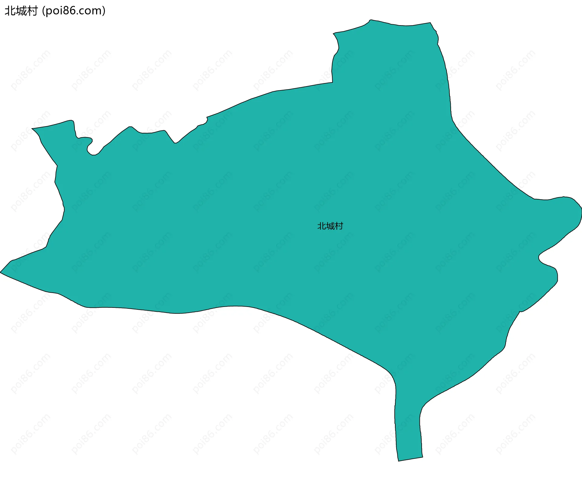 北城村边界地图