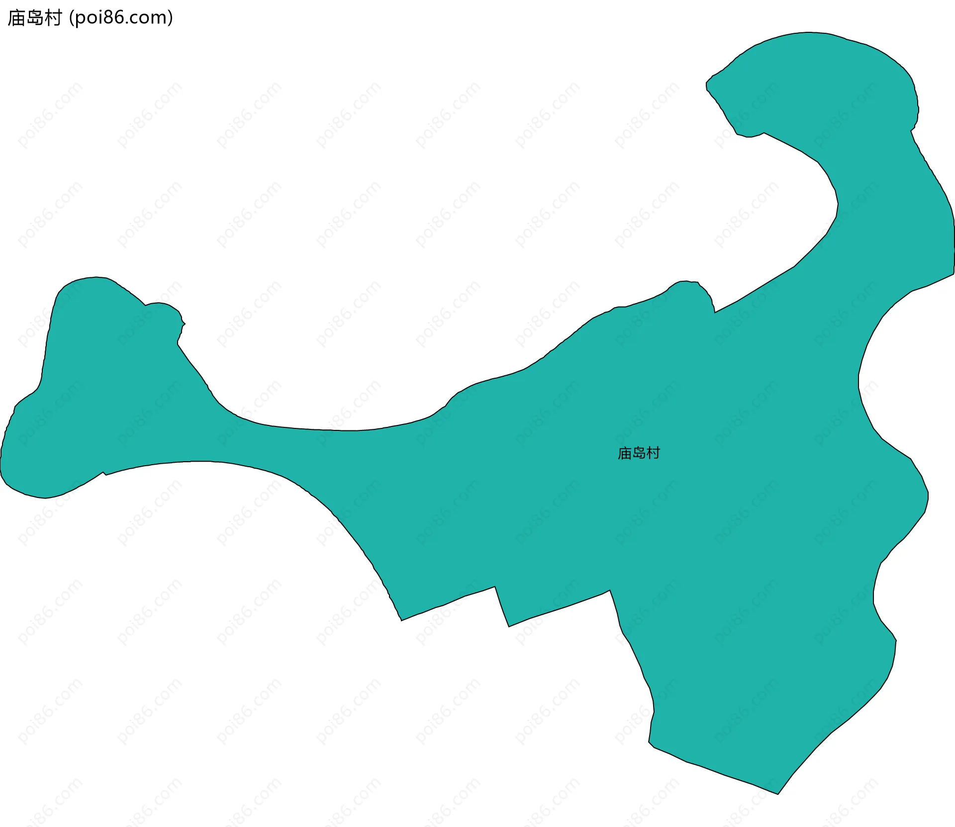 庙岛村边界地图