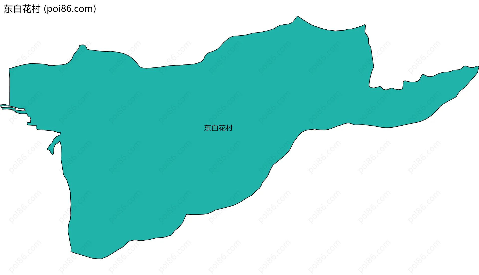 东白花村边界地图