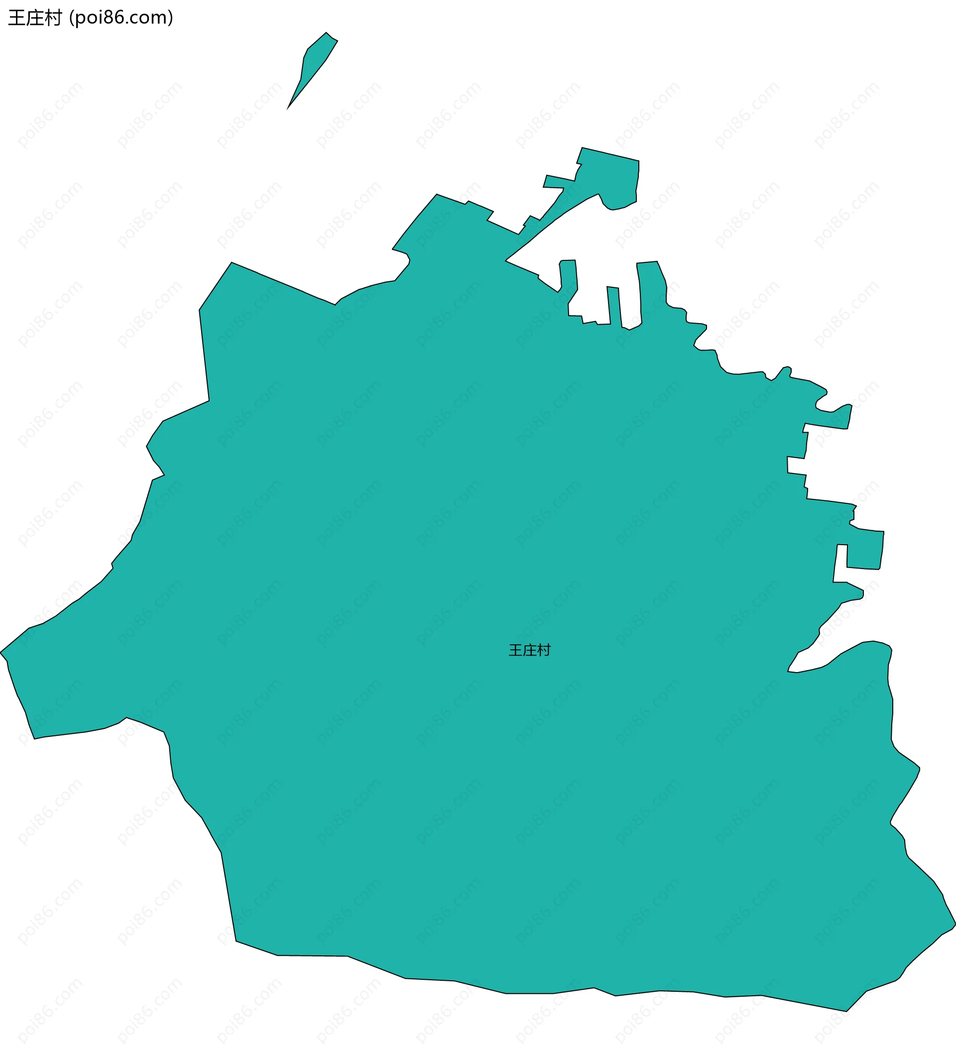 王庄村边界地图