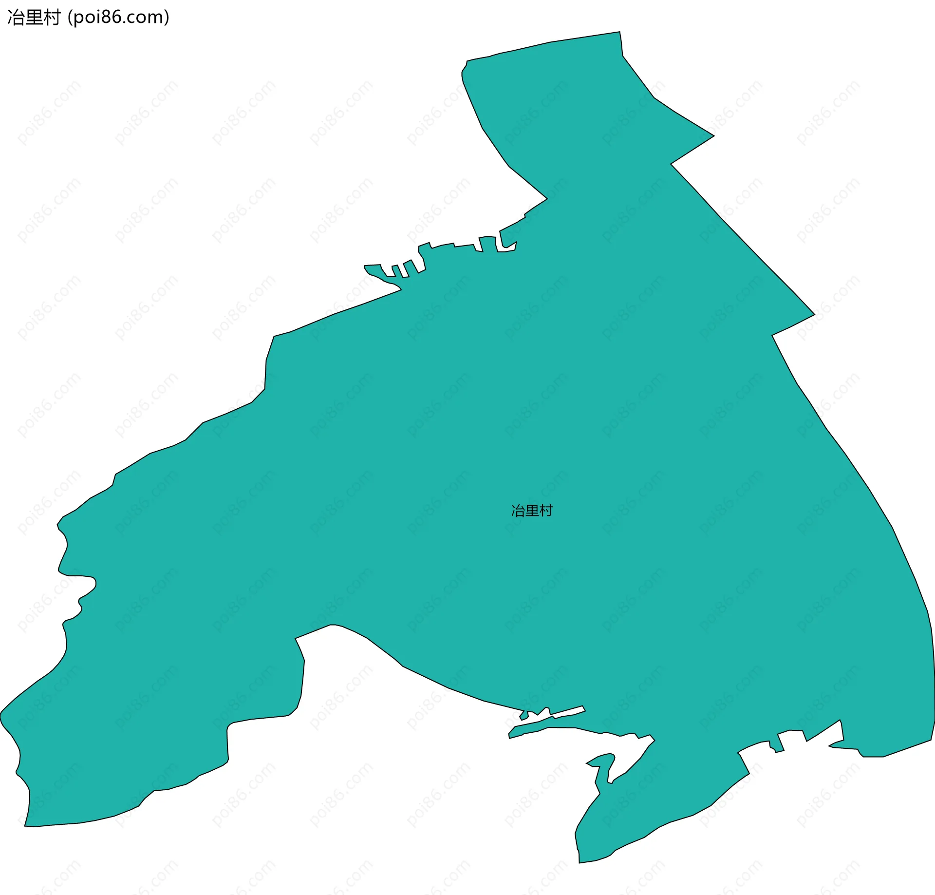 冶里村边界地图