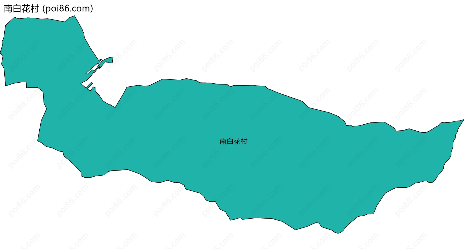 南白花村边界地图