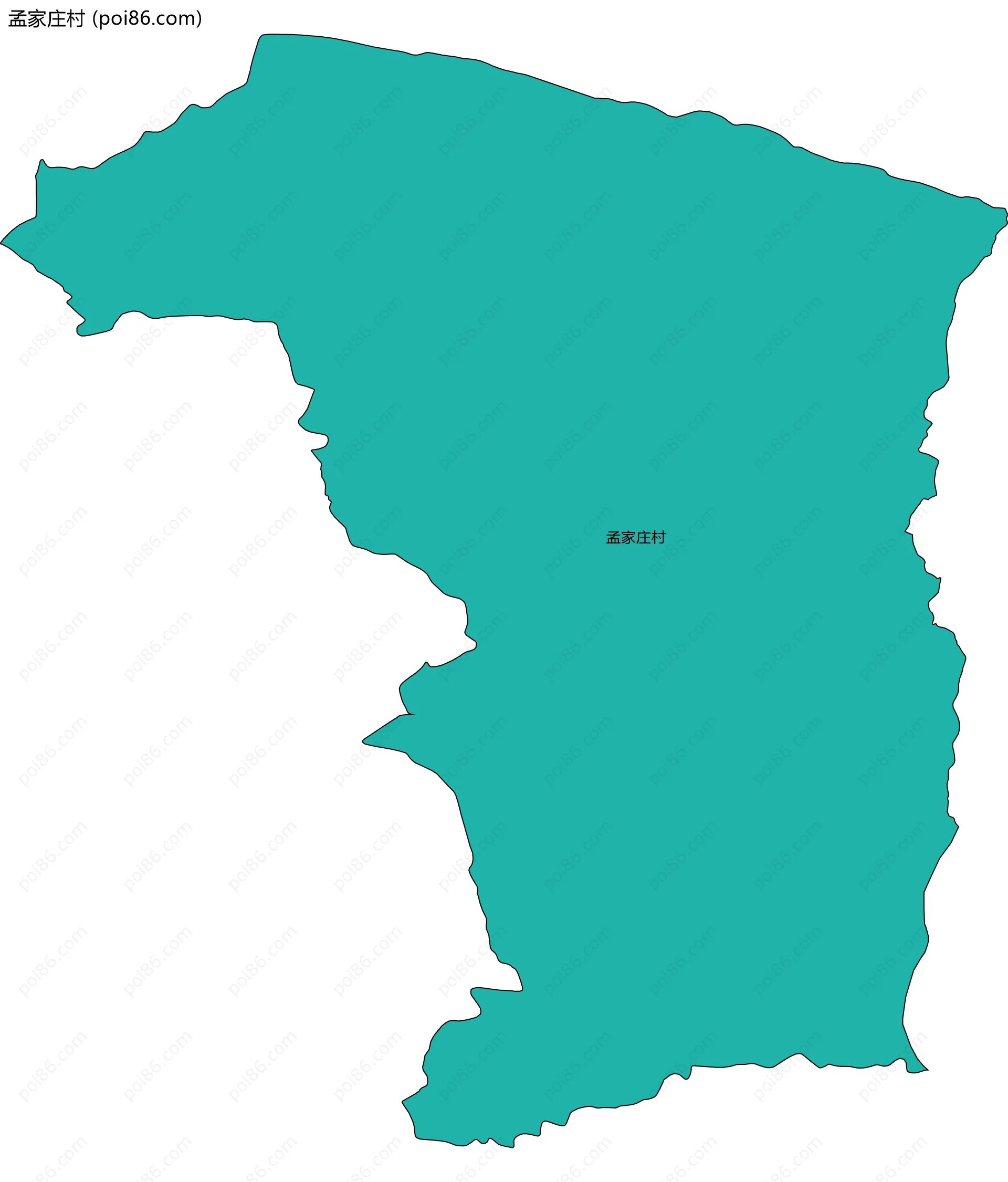 孟家庄村边界地图