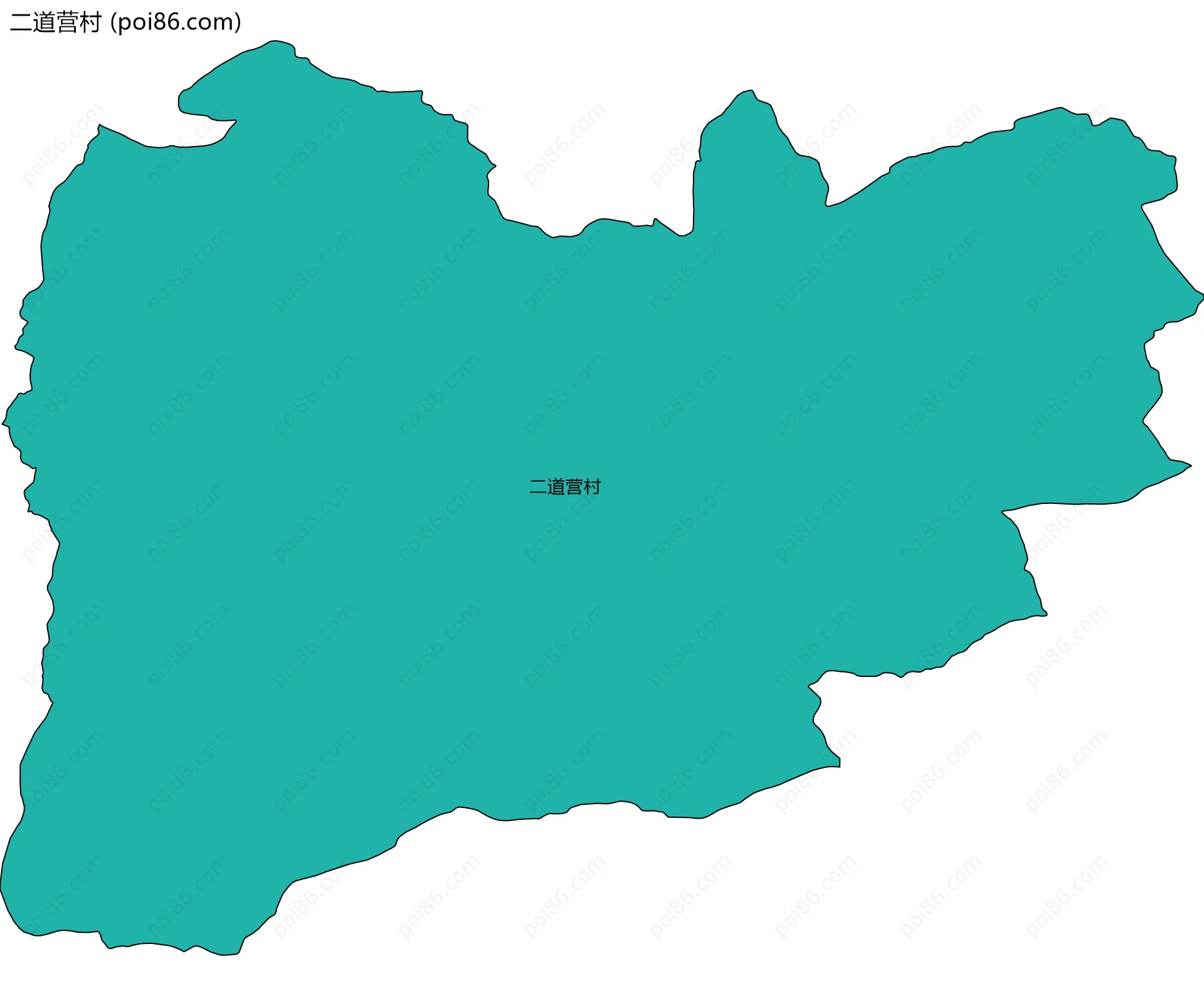 二道营村边界地图