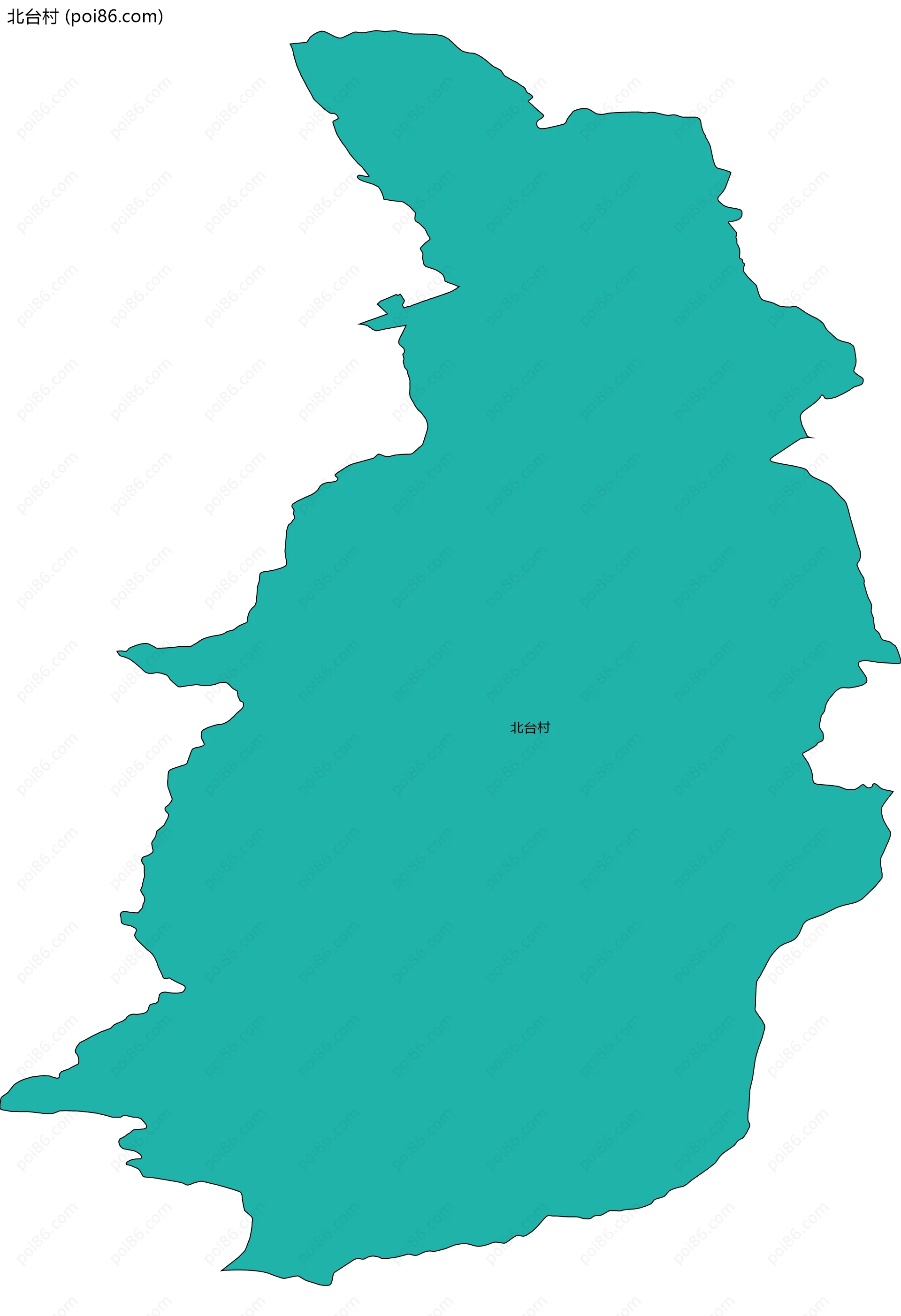 北台村边界地图