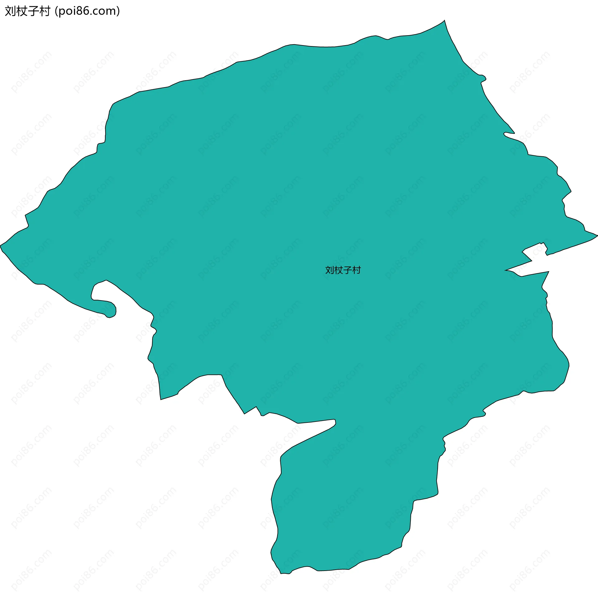 刘杖子村边界地图