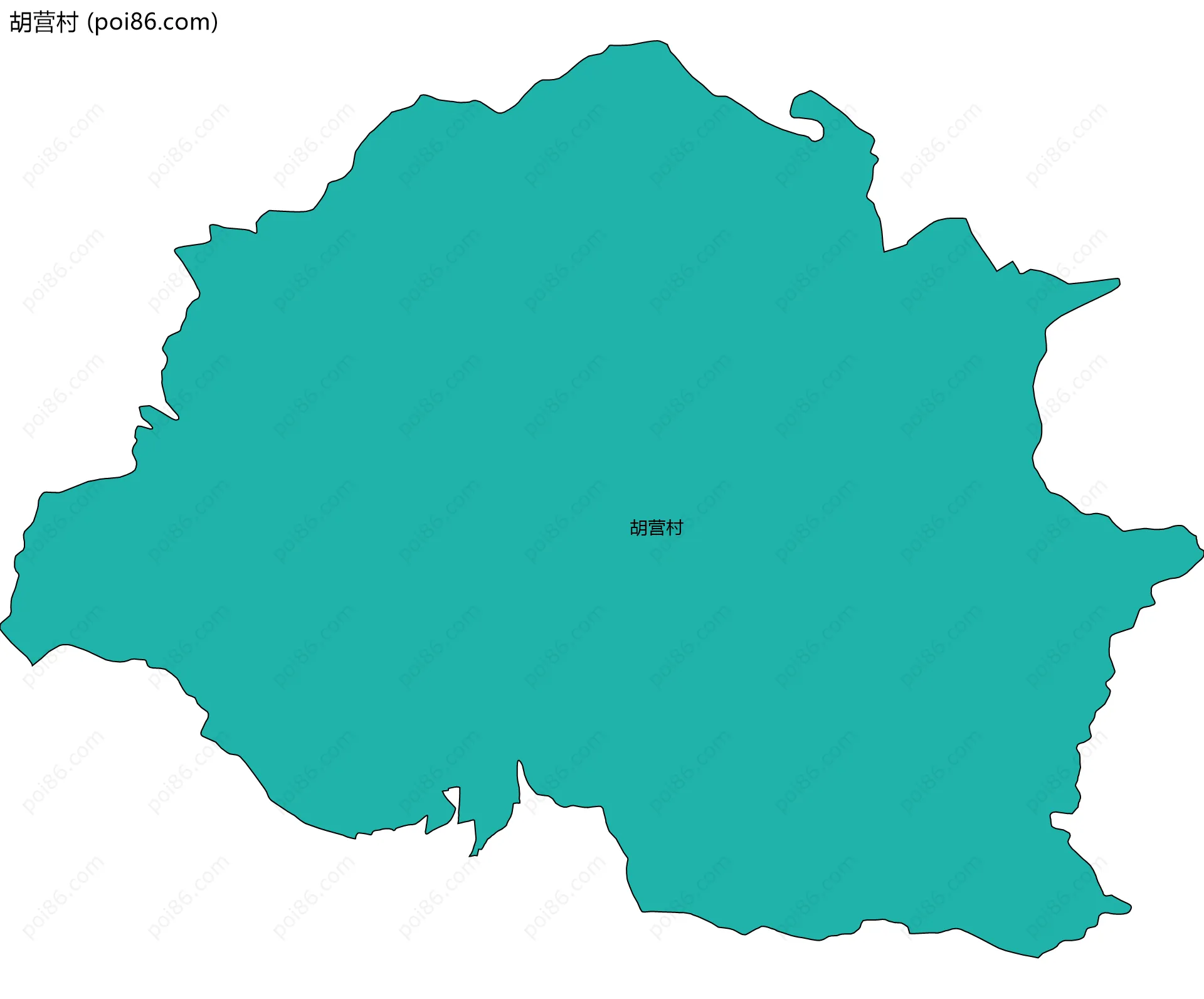 胡营村边界地图