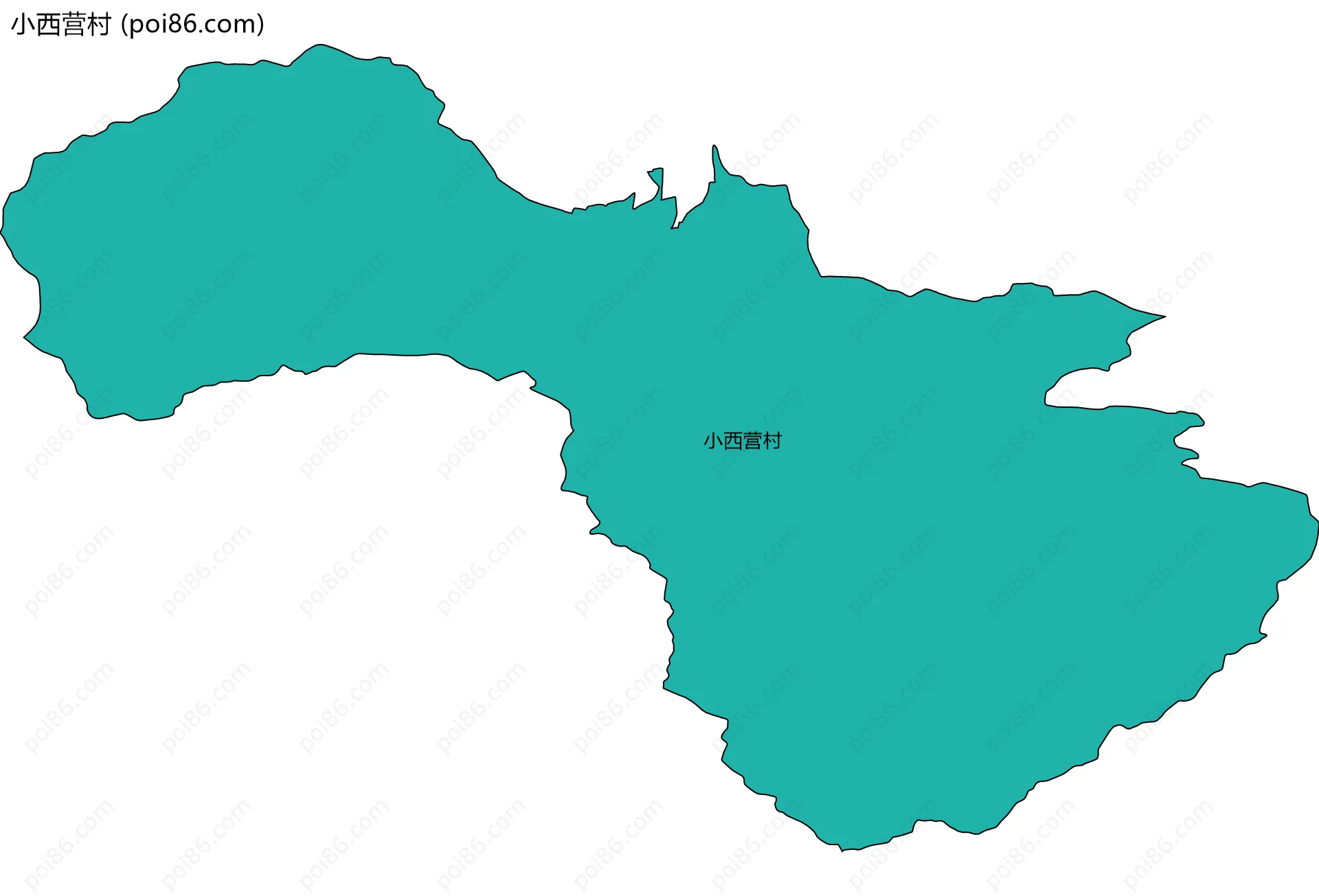 小西营村边界地图