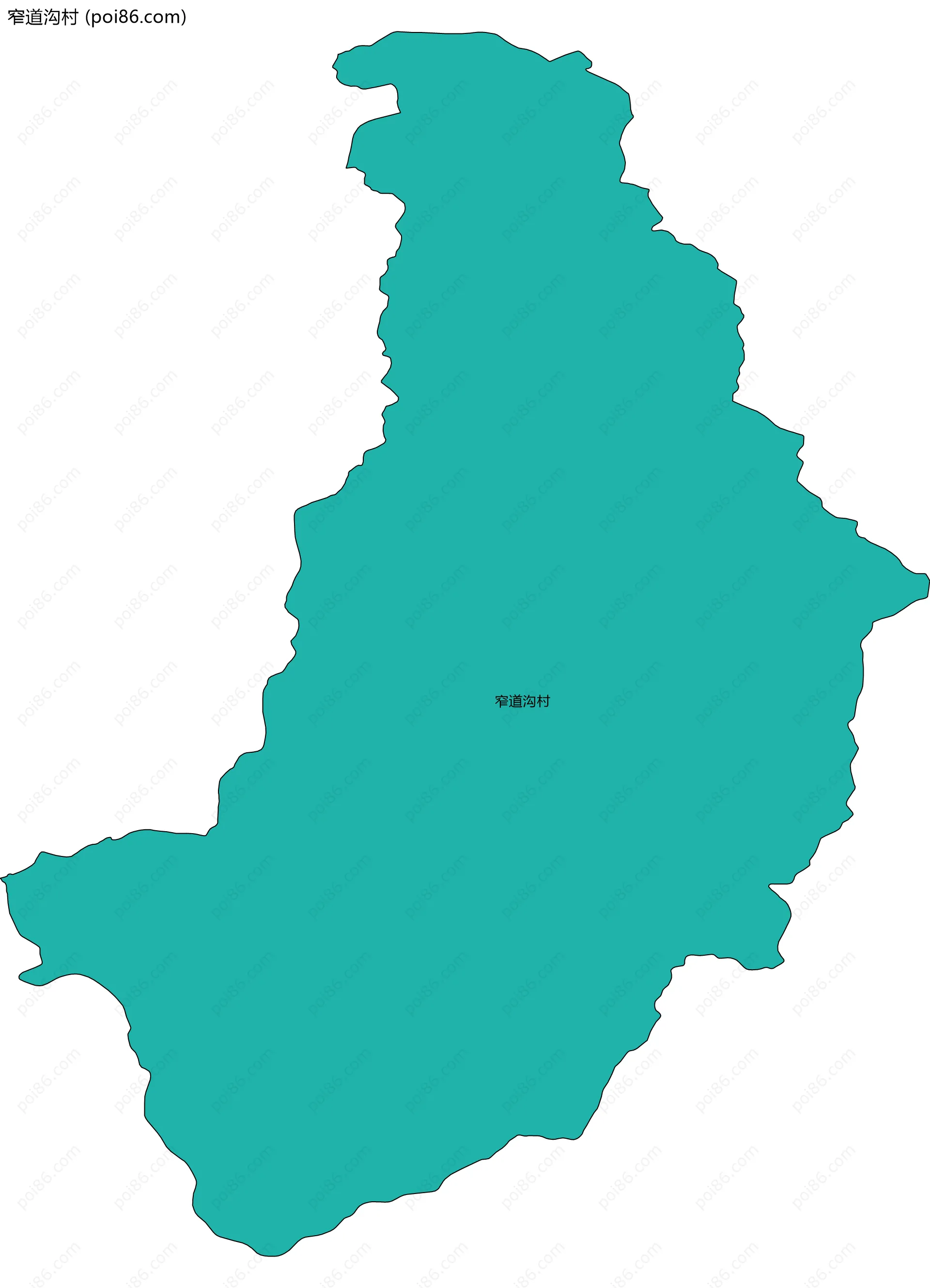 窄道沟村边界地图