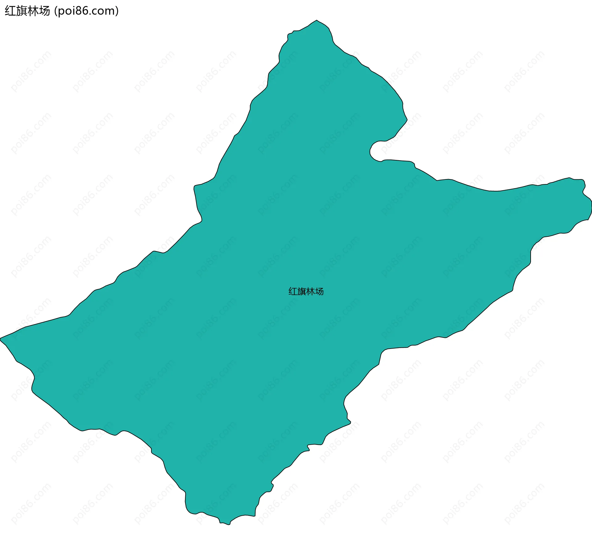 红旗林场边界地图