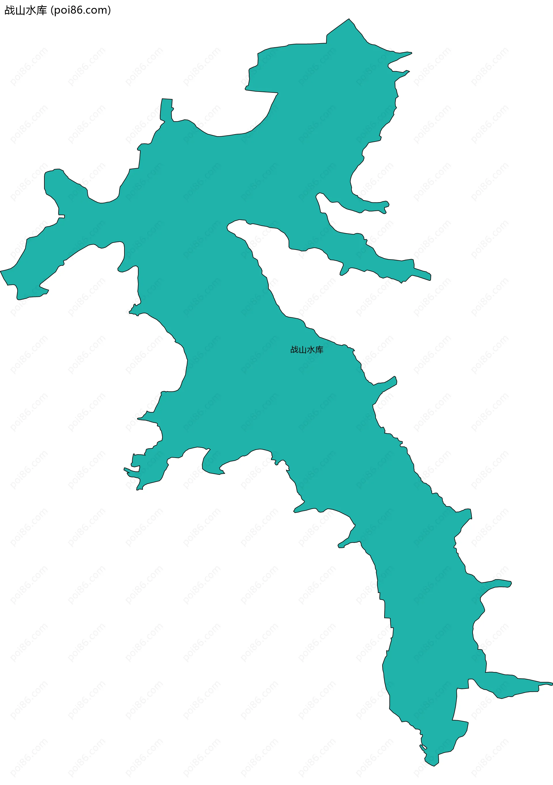 战山水库边界地图