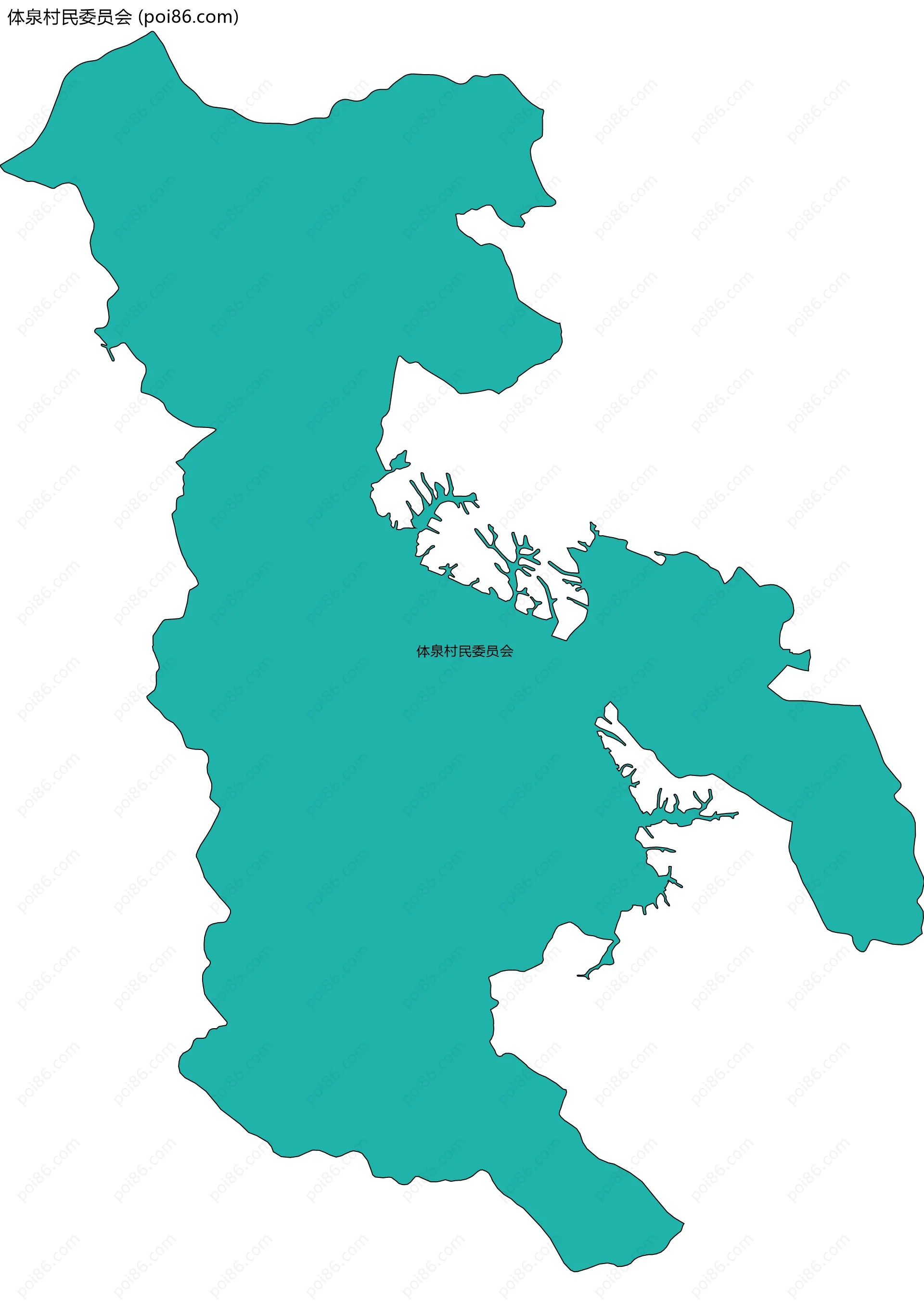 体泉村民委员会边界地图