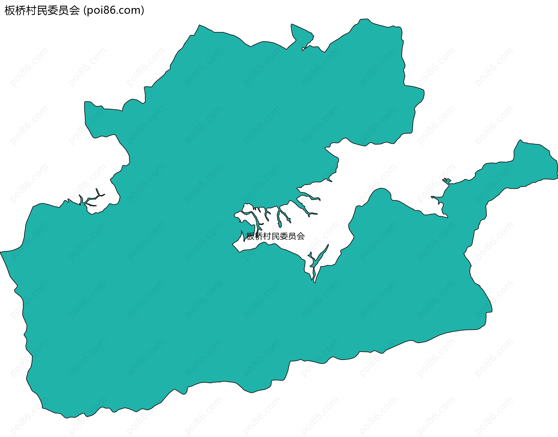板桥村民委员会边界地图