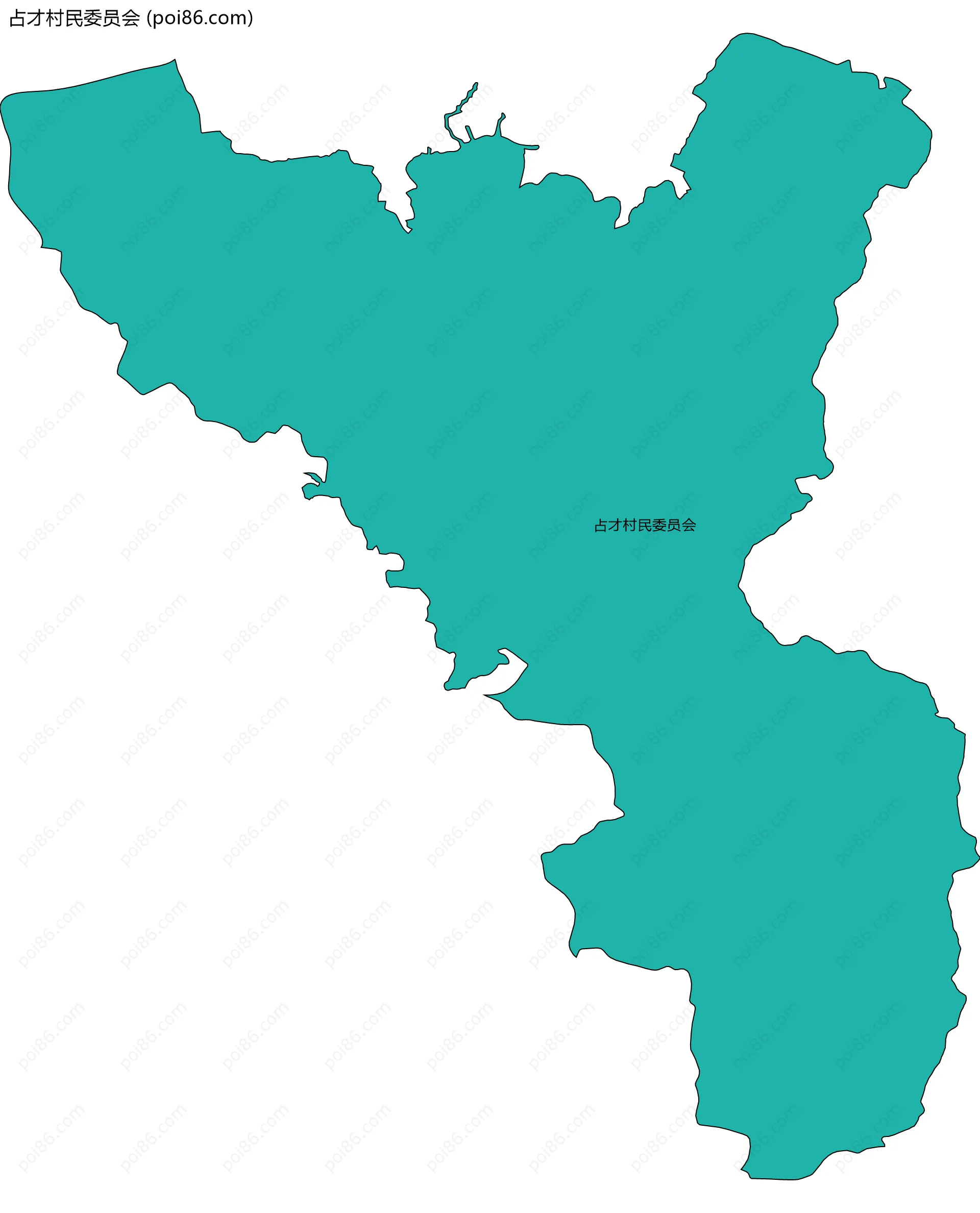 占才村民委员会边界地图