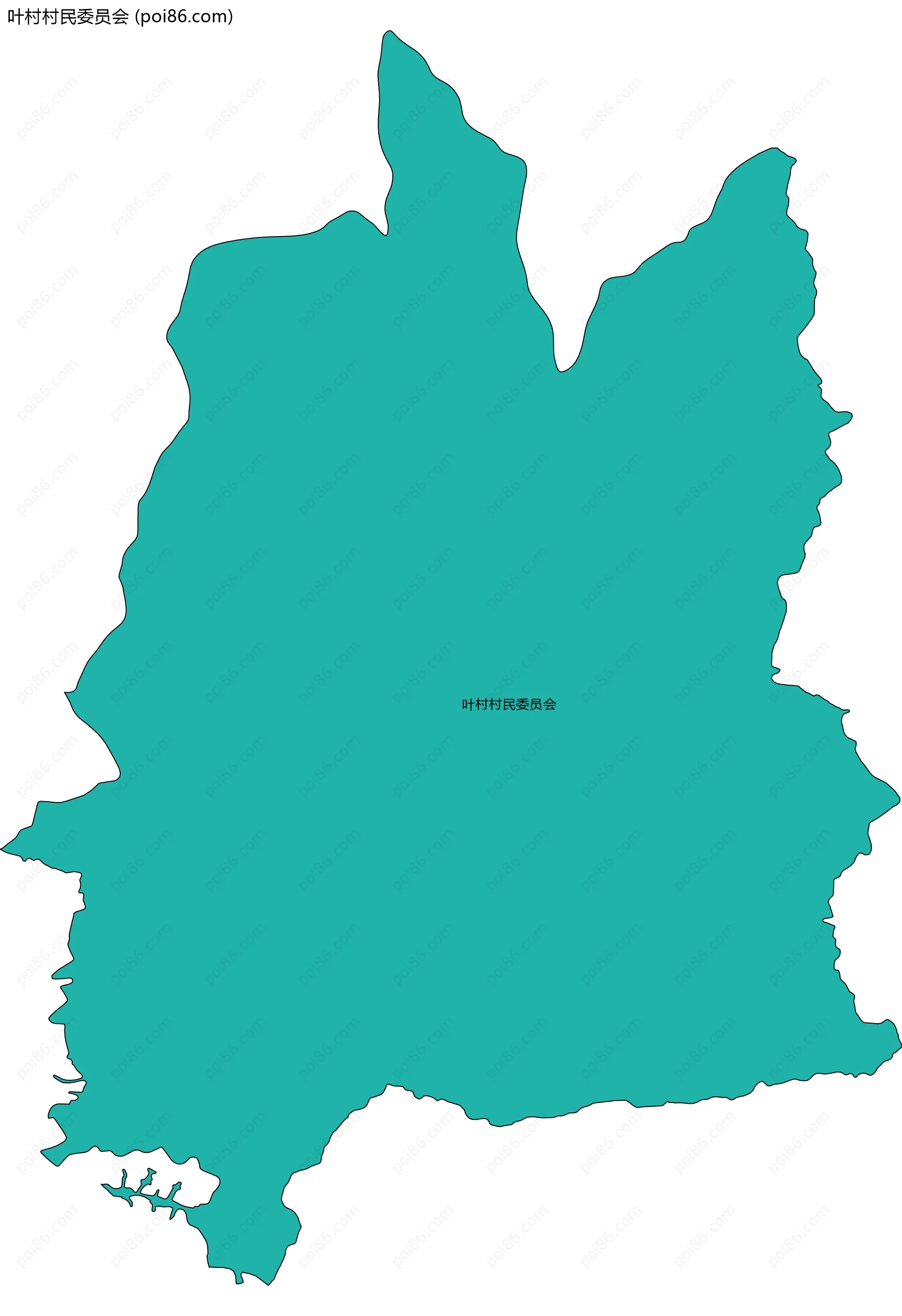 叶村村民委员会边界地图