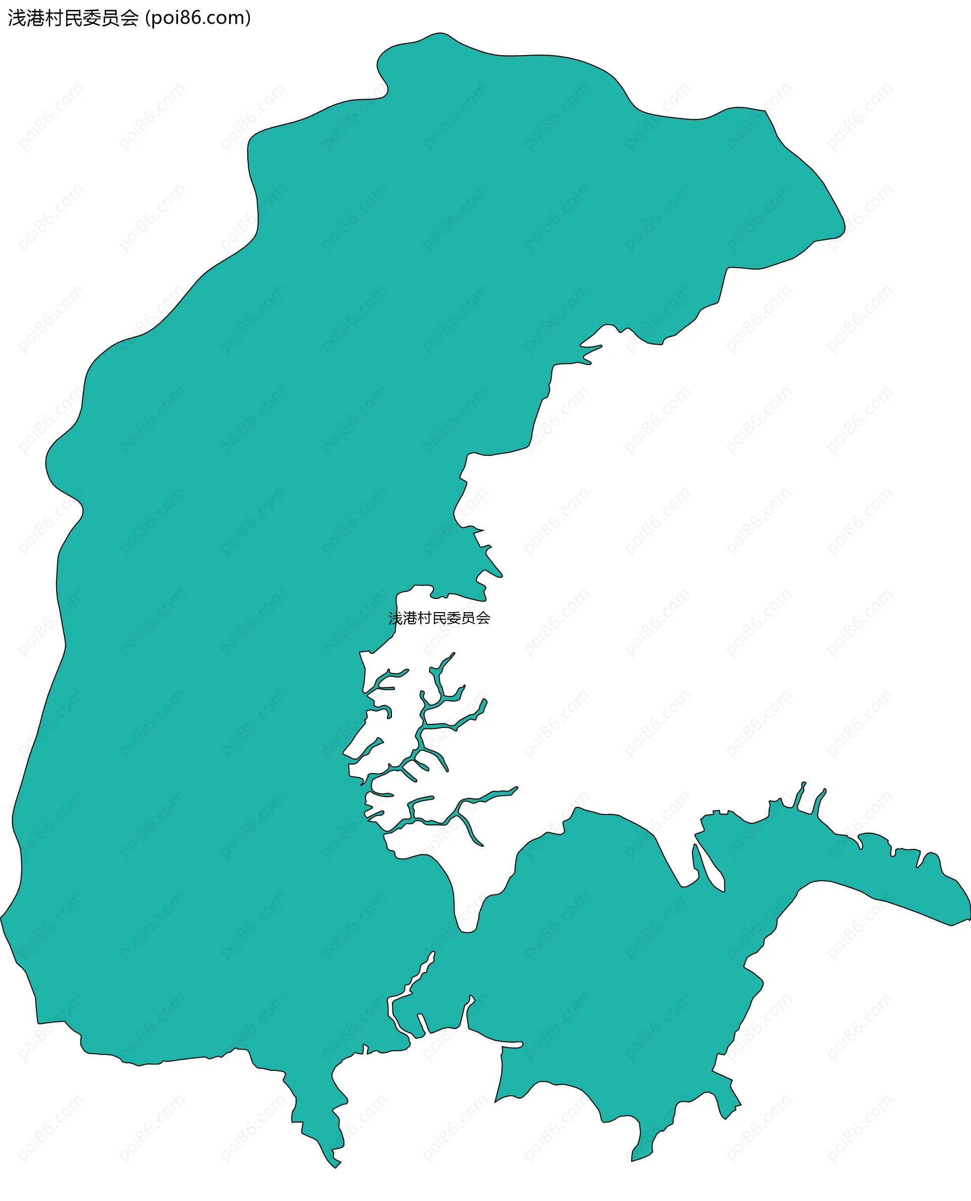 浅港村民委员会边界地图