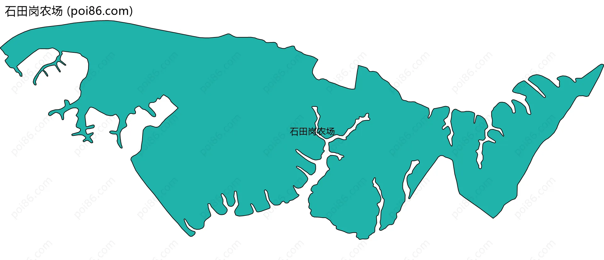 石田岗农场边界地图