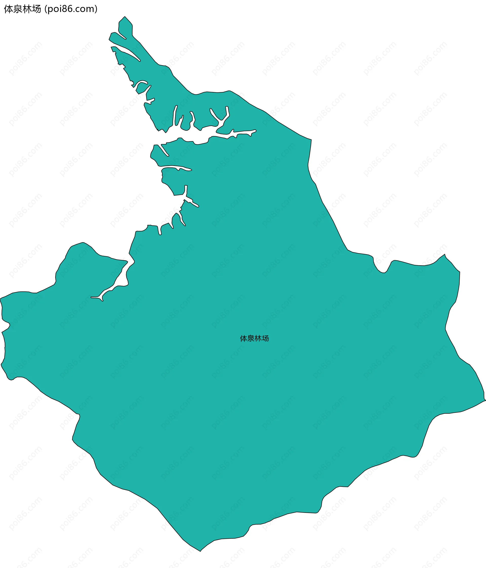 体泉林场边界地图