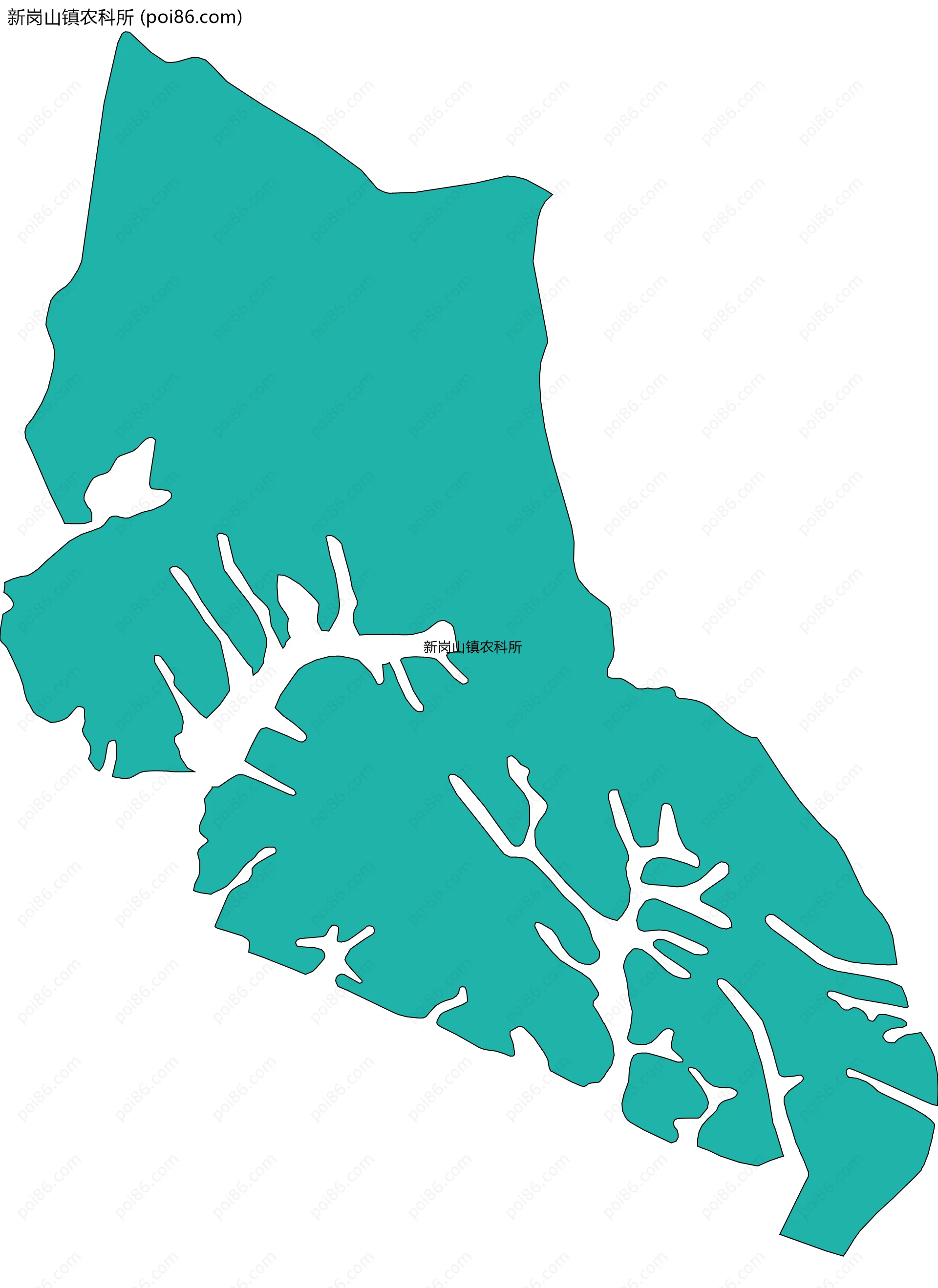 新岗山镇农科所边界地图