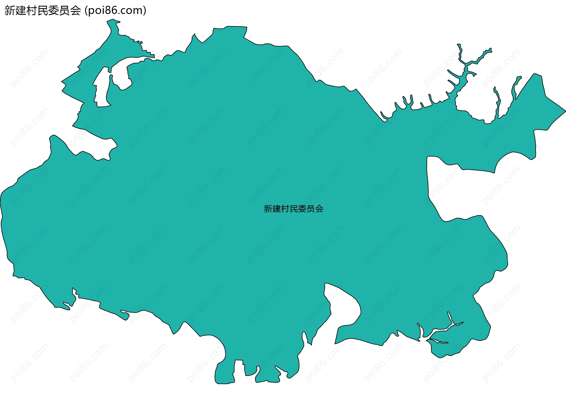 新建村民委员会边界地图