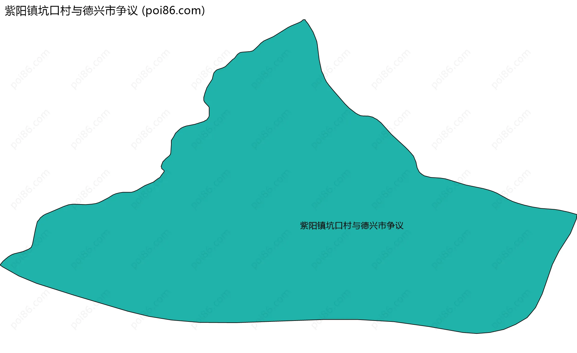 紫阳镇坑口村与德兴市争议边界地图