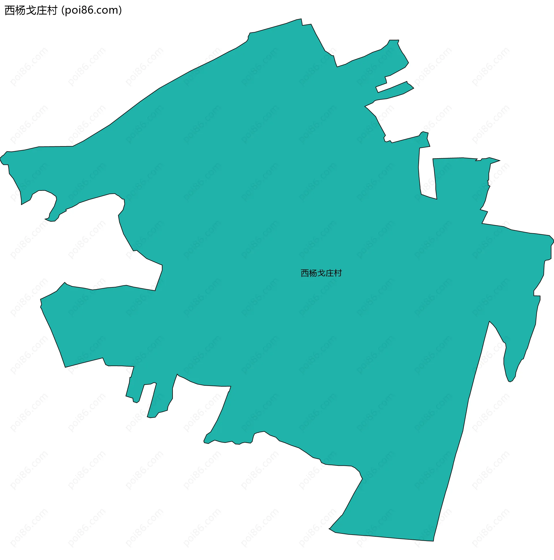 西杨戈庄村边界地图