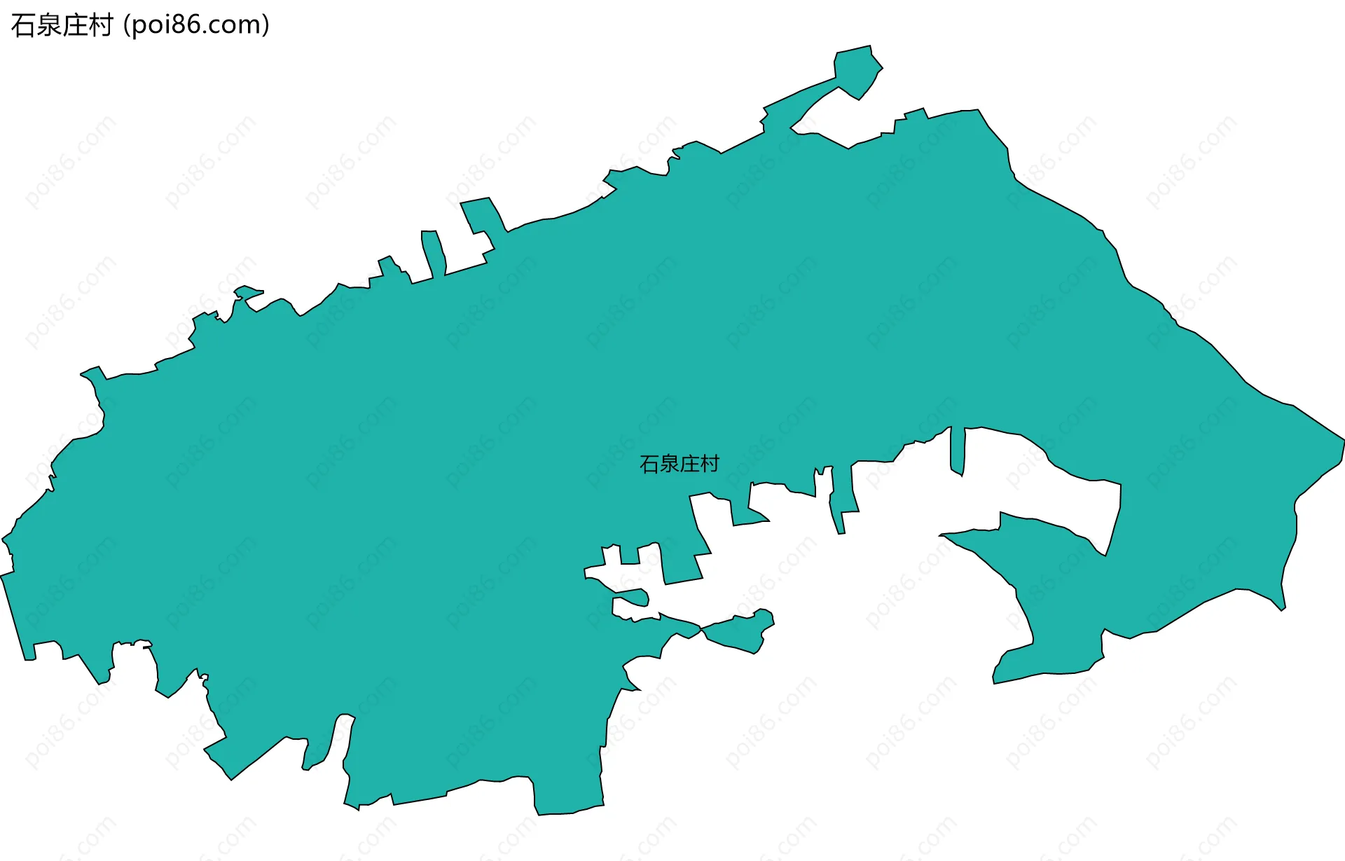 石泉庄村边界地图