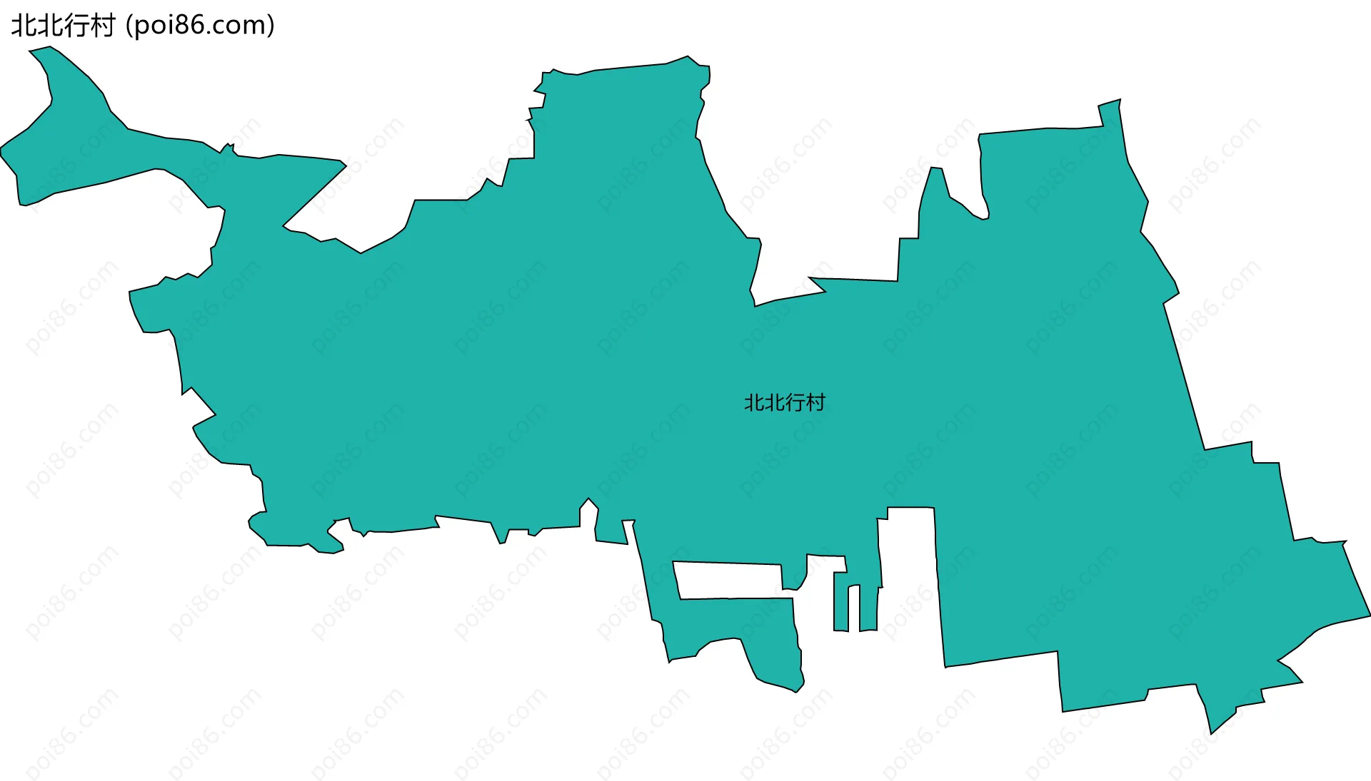 北北行村边界地图