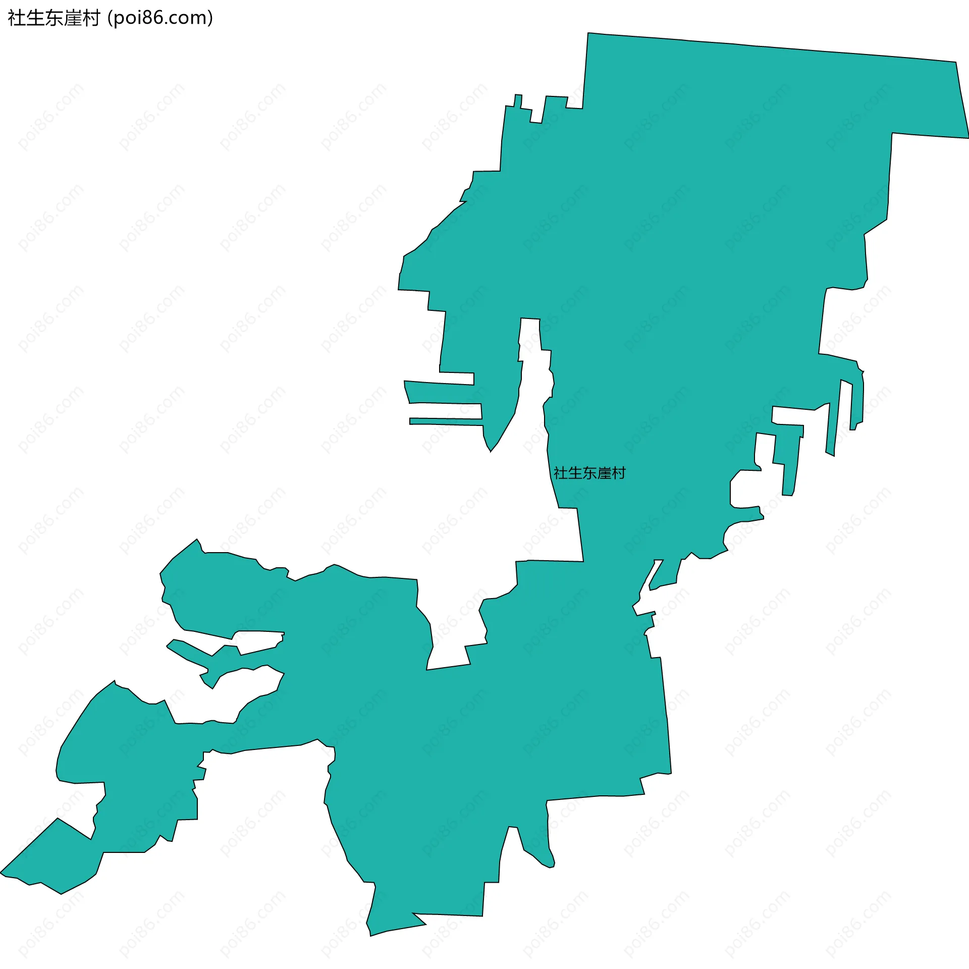 社生东崖村边界地图