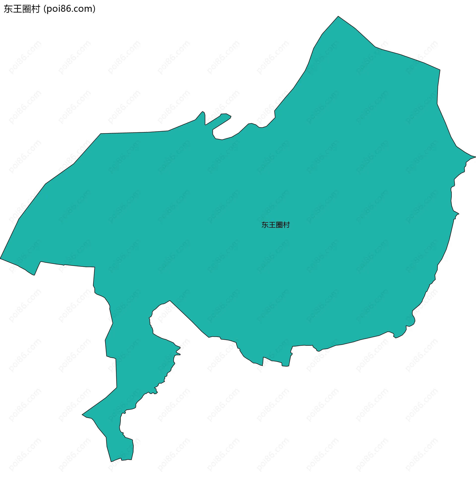 东王圈村边界地图